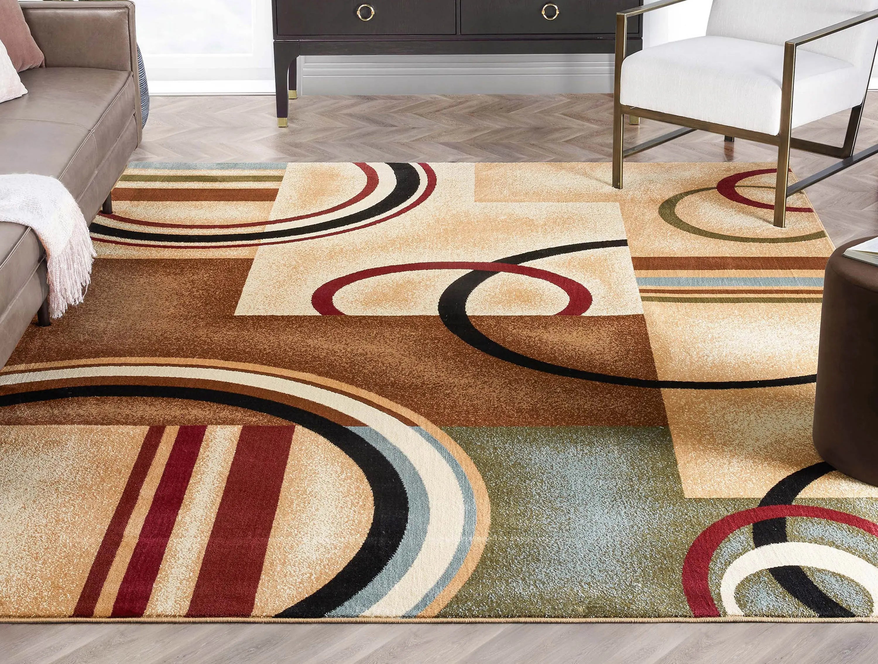 Arcs & Shapes Ivory Modern Rug、mySite、gigharbornorthrealestate