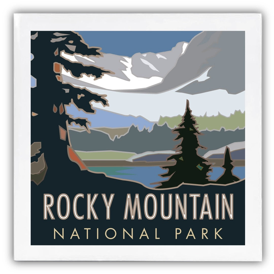 Rocky Mountain National Park 2, Colorado - 4.25 x 4.25 Ceramic Coaster、mySite、g9winljtr