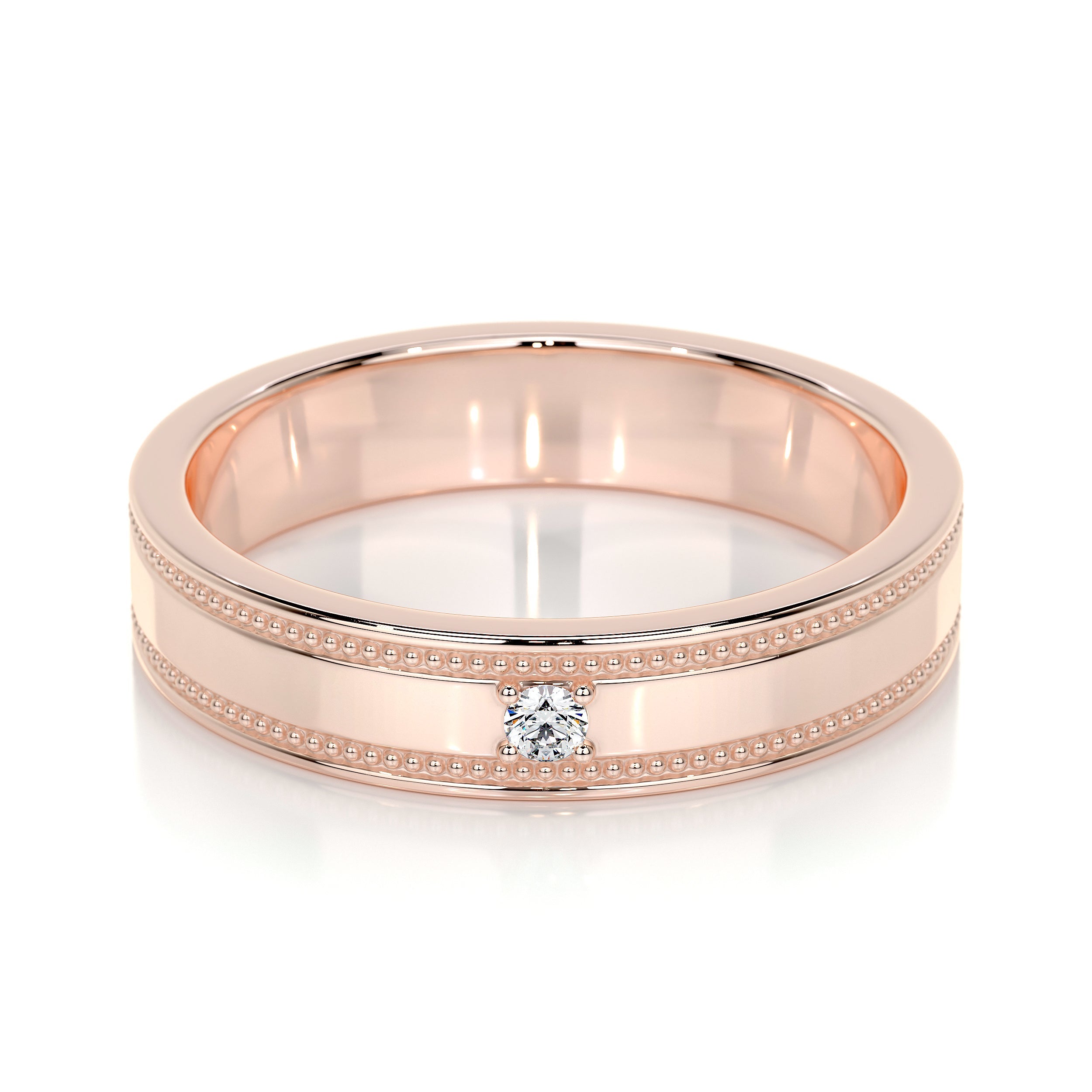 Sherry Lab Grown Diamond Wedding Ring (0.02 Carat) -14K Rose Gold (RTS)、mySite、hinf8tx79