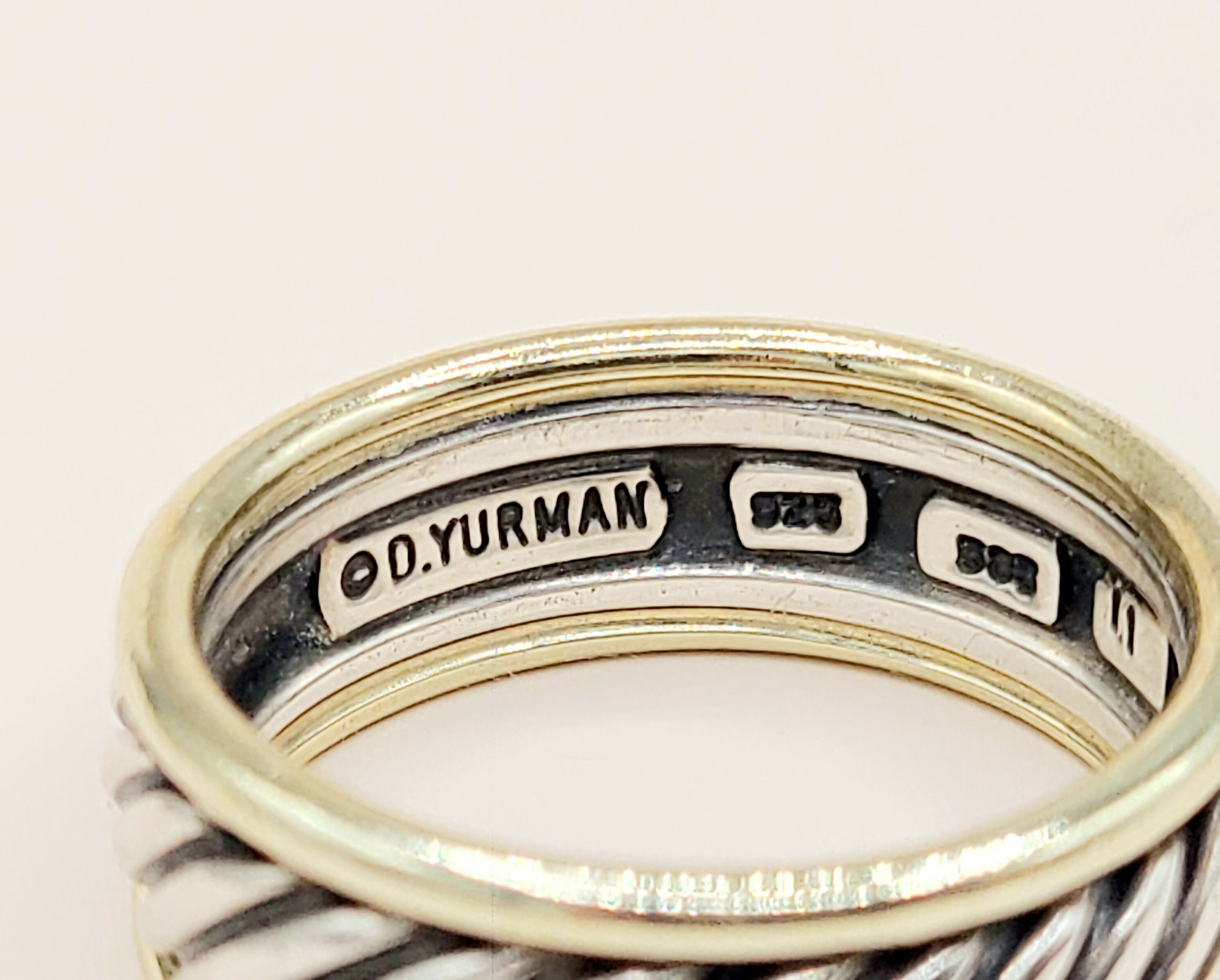 David Yurman Thoroughbred Cable Ring Silver & Gold、mySite、hinf8tx79