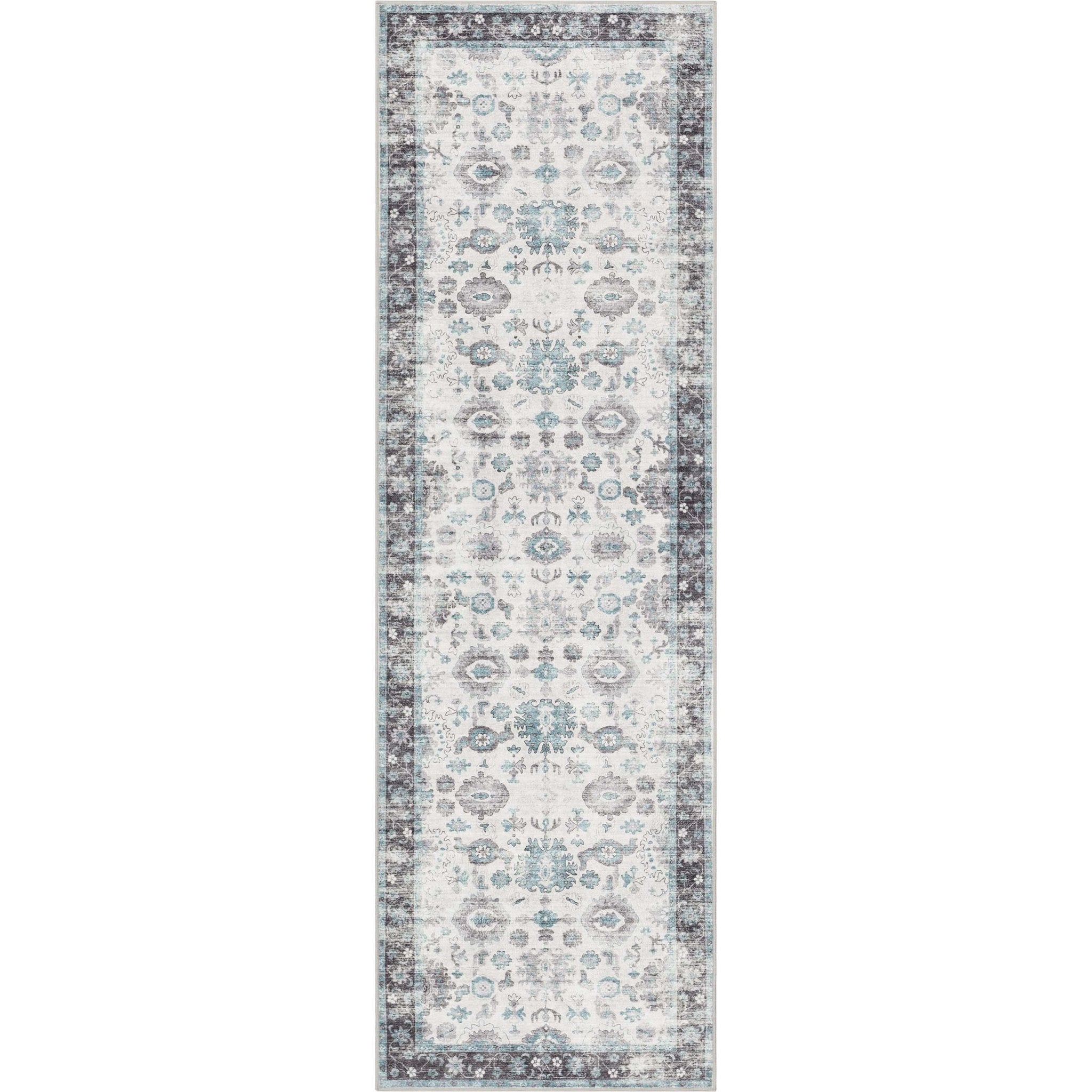 Elle Basics Gala Oriental Easy-Clean Washable Rug by Well Woven - Durable, Non-Slip, Low-Profile Design for Home Comfort、mySite、gigharbornorthrealestate