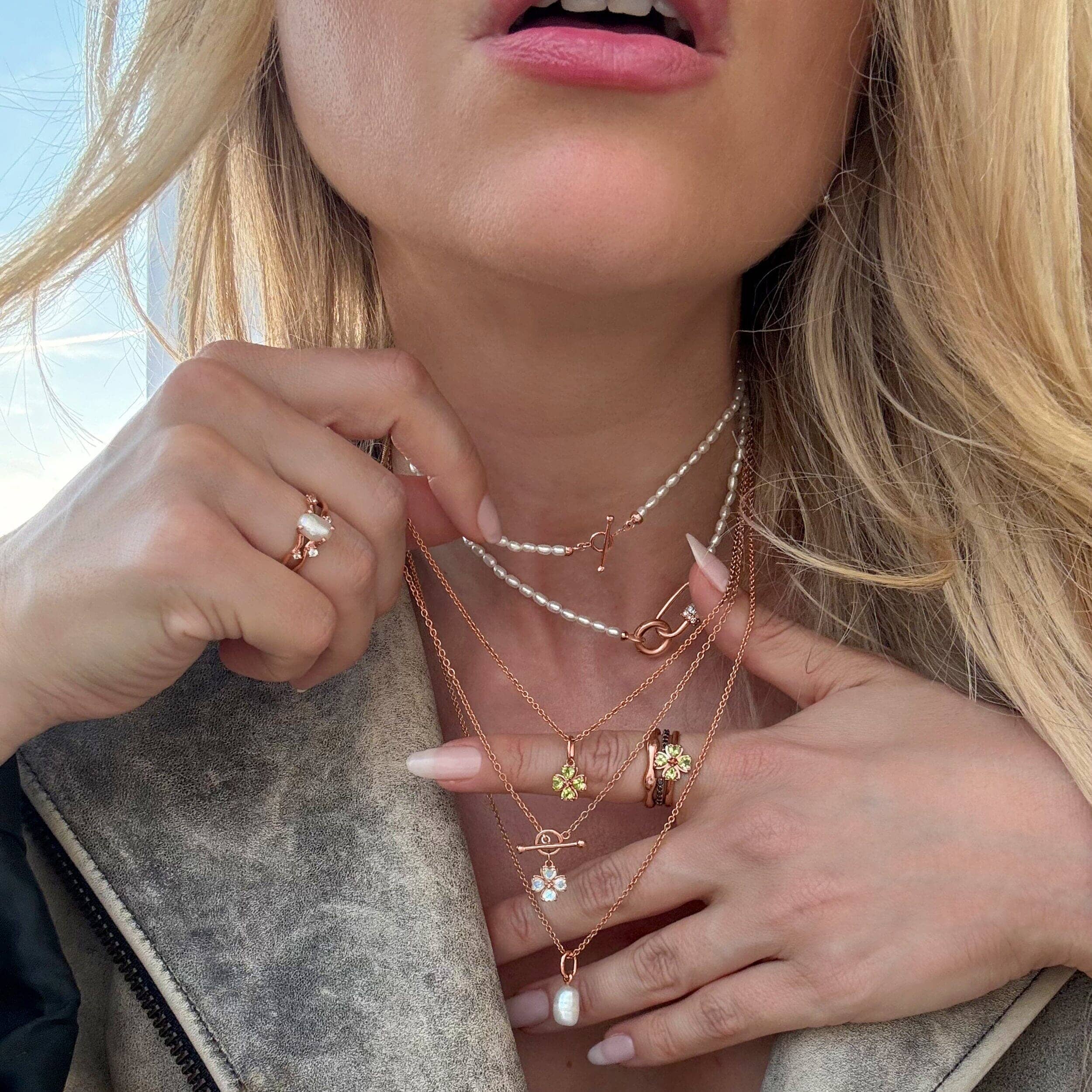 Rice Pearl T-Lock Necklace - Raise Your Vibrations、mySite、hinf8tx79