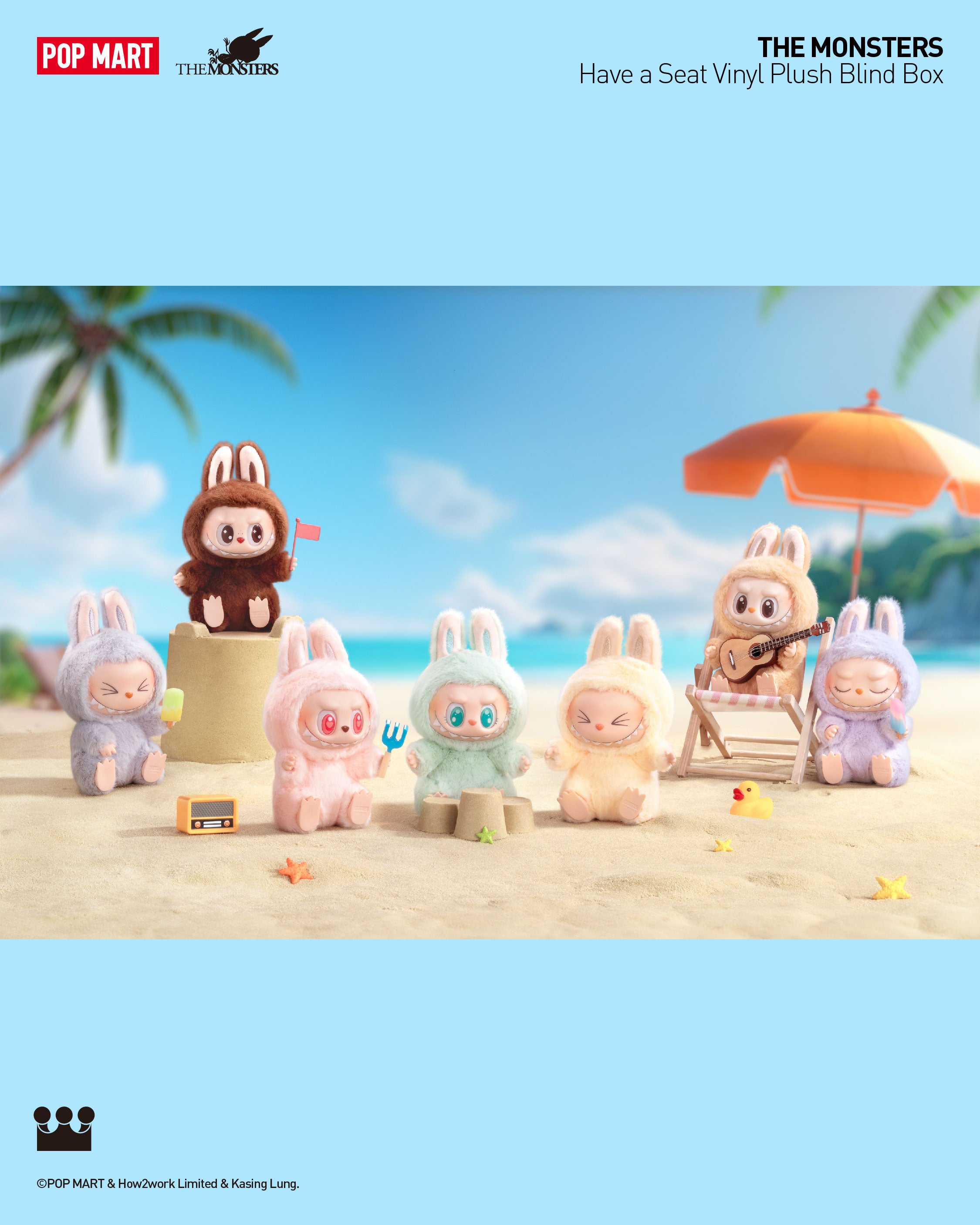  POP MART THE MONSTERS - Have a Seat Vinyl Plush Blind Box、mySite、greenlandpopulation