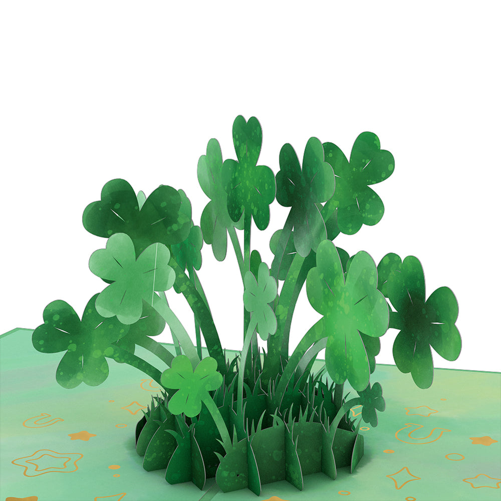 Saint Patrick's Day Lucky Clover Pop-Up Card、mySite、solidvoid