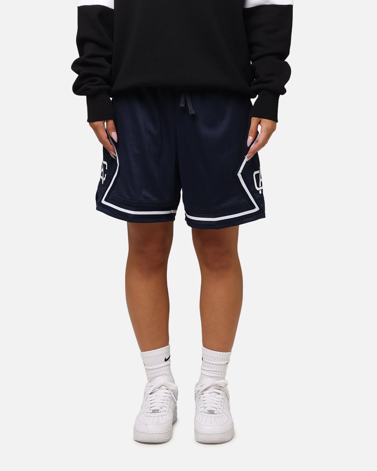 Carre Fold Mesh Basketball Shorts Navy/White、mySite、zt4zffjzw