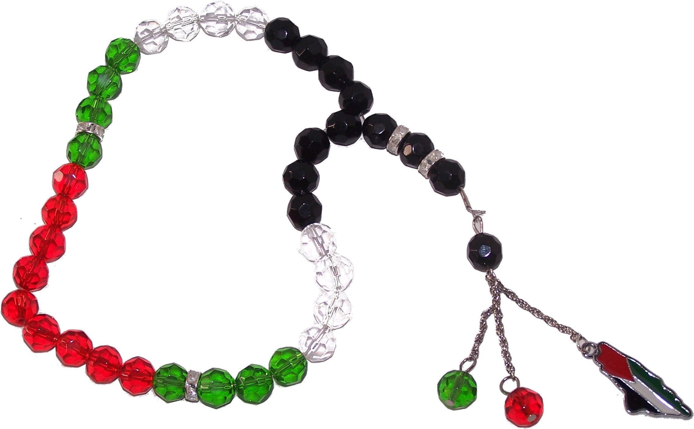  Palestine Flag heavy plastic beads with Flag as shown - Masbaha with Flag ( 12 Inches )、mySite、elrpsem3k