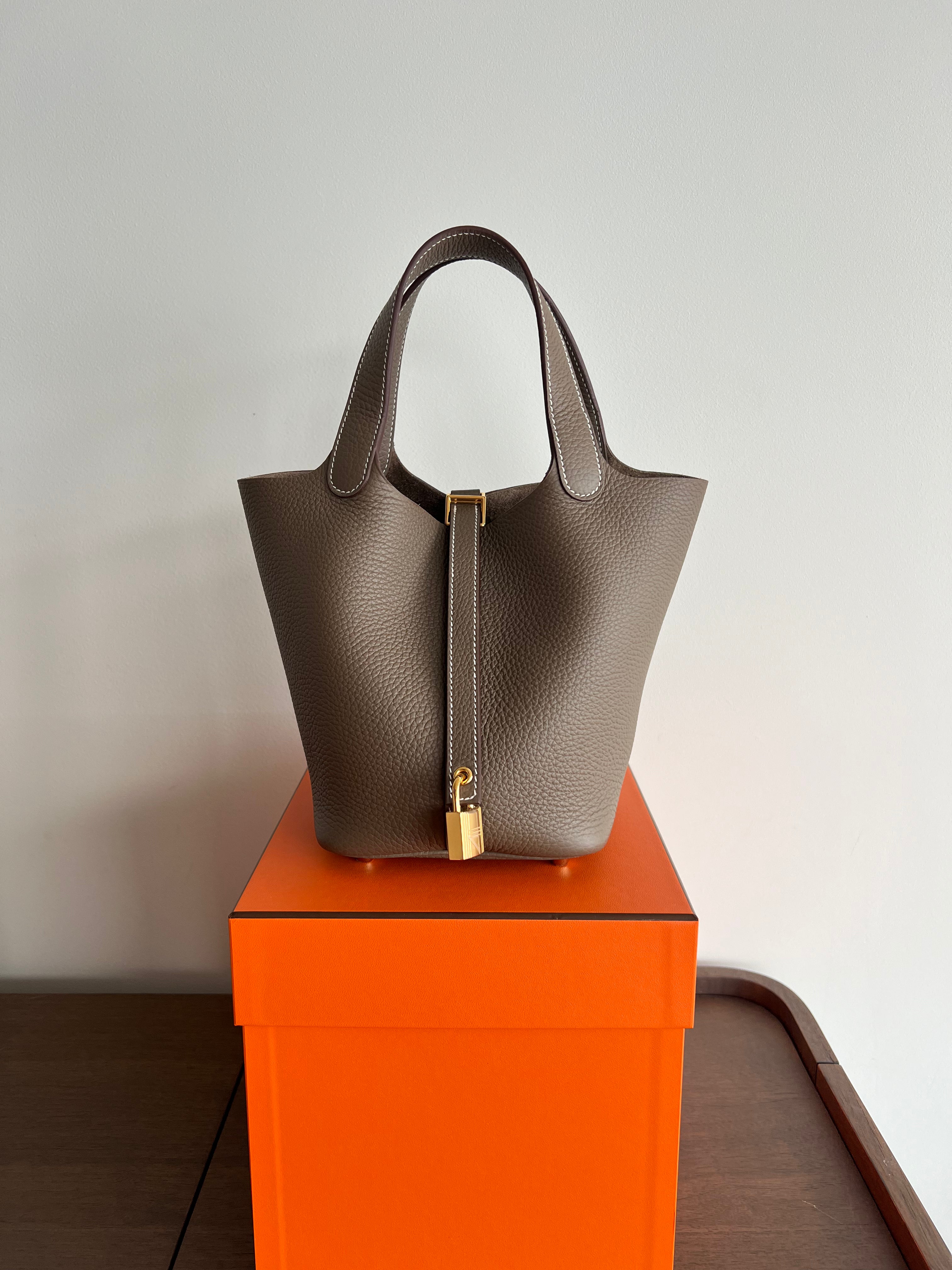 Hermès Picotin 18cm Etoupe Clemence GHW、mySite、garminoutage.com