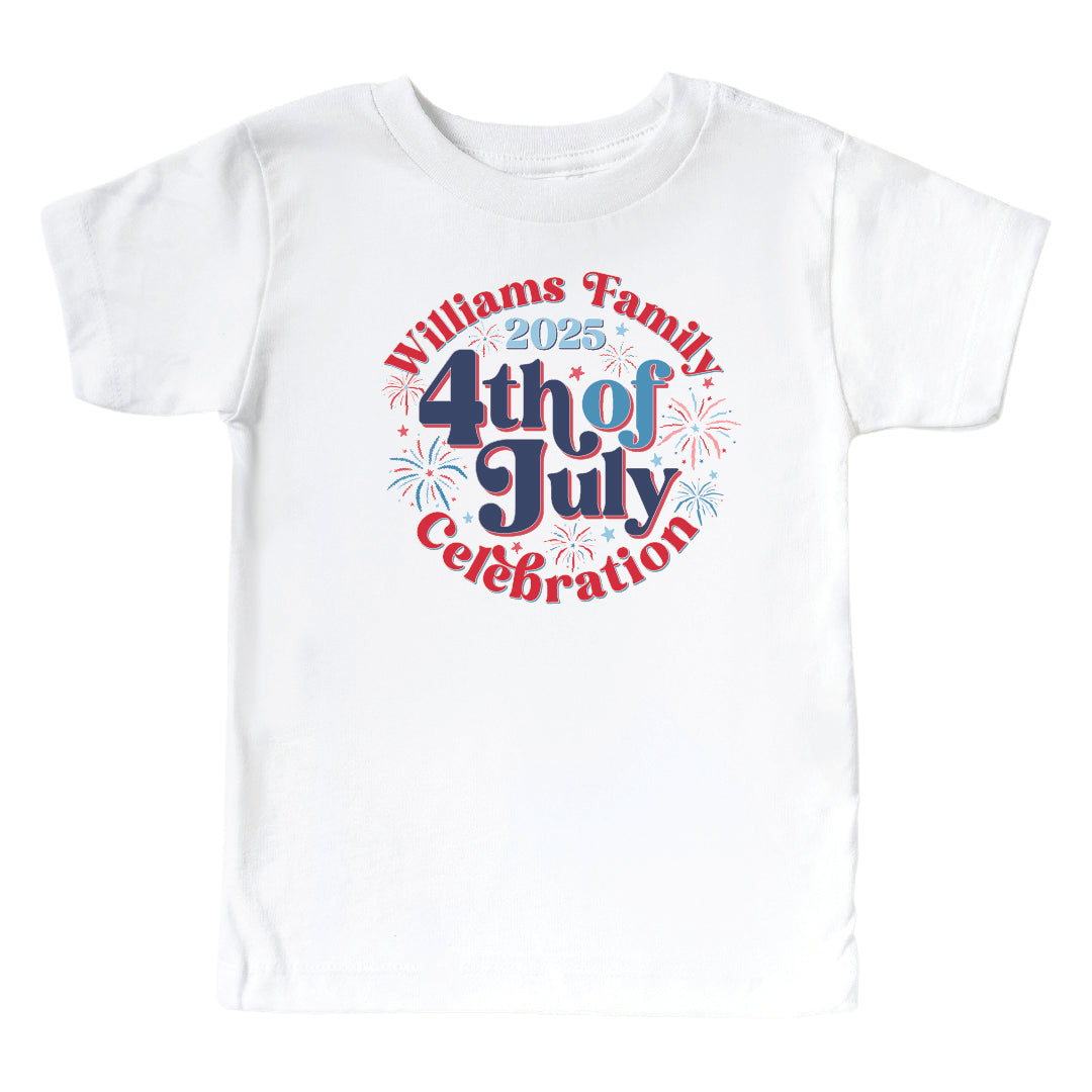  Personalized Family Celebration Kids Graphic Tee | White、mySite、layawaytickets
