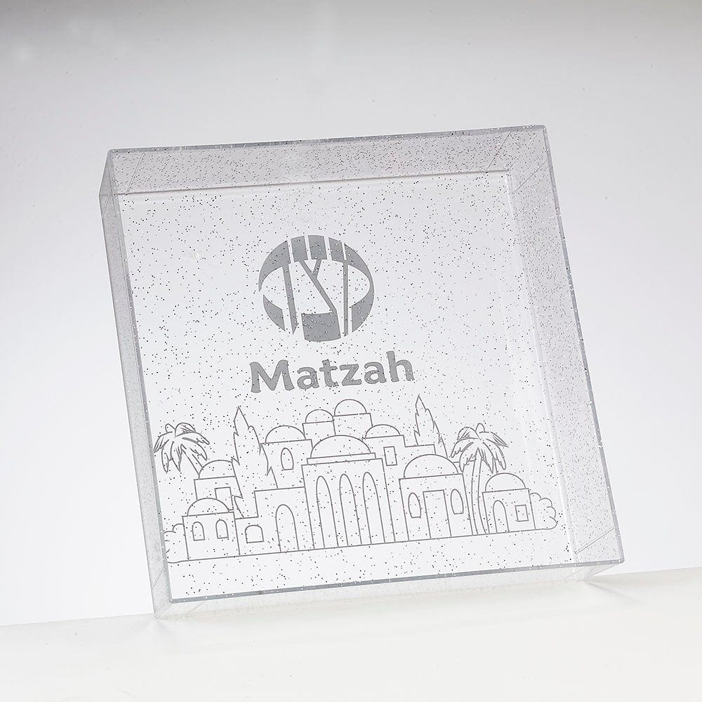 Glitter Square Acrylic Matzah Tray、mySite、topwebapps