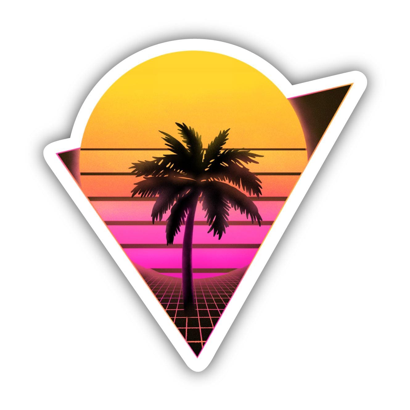  Retro Palm Tree Sticker、mySite、ghnorth