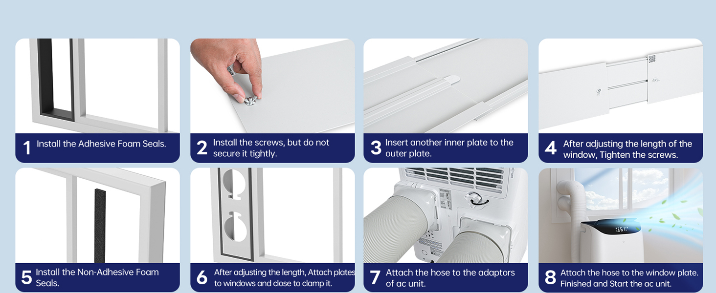 Dual hose Portable air conditioner