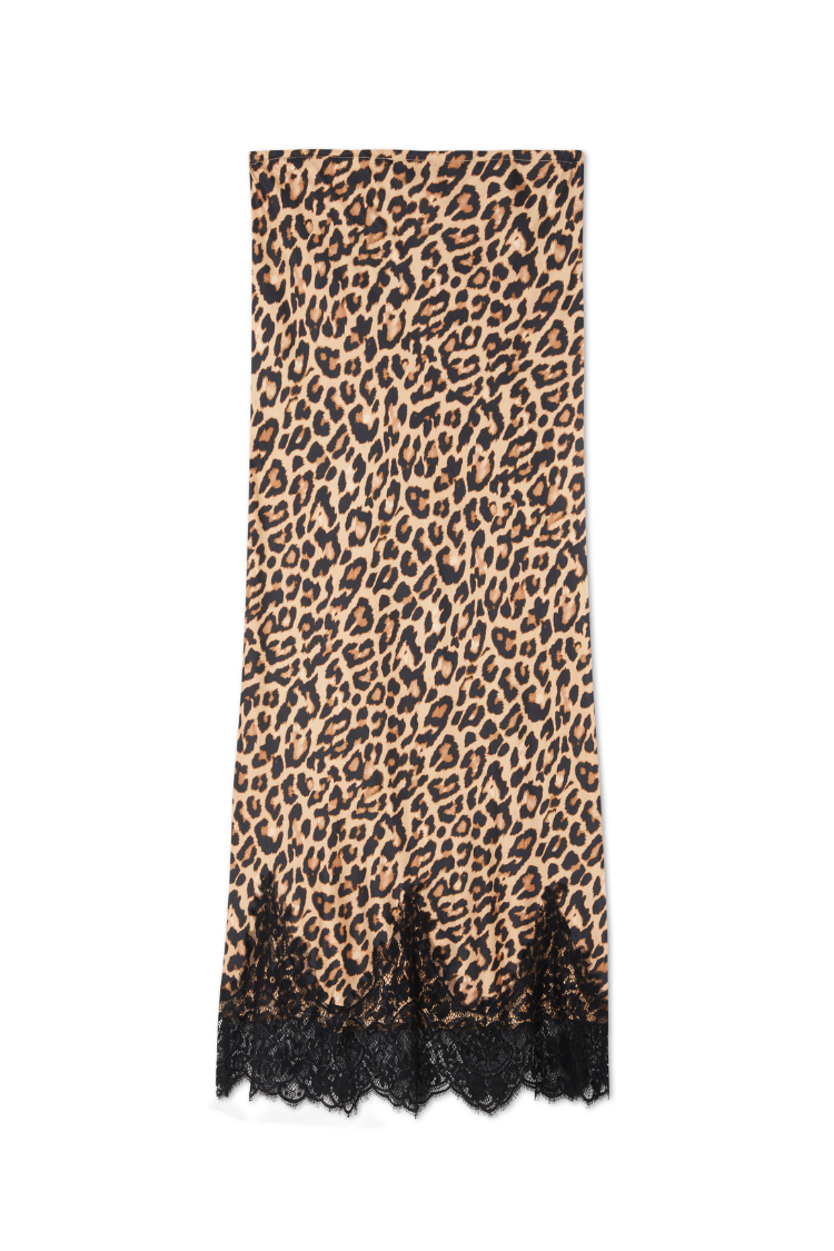 Leopard Lace Maeva Midi Skirt、mySite、solidvoid