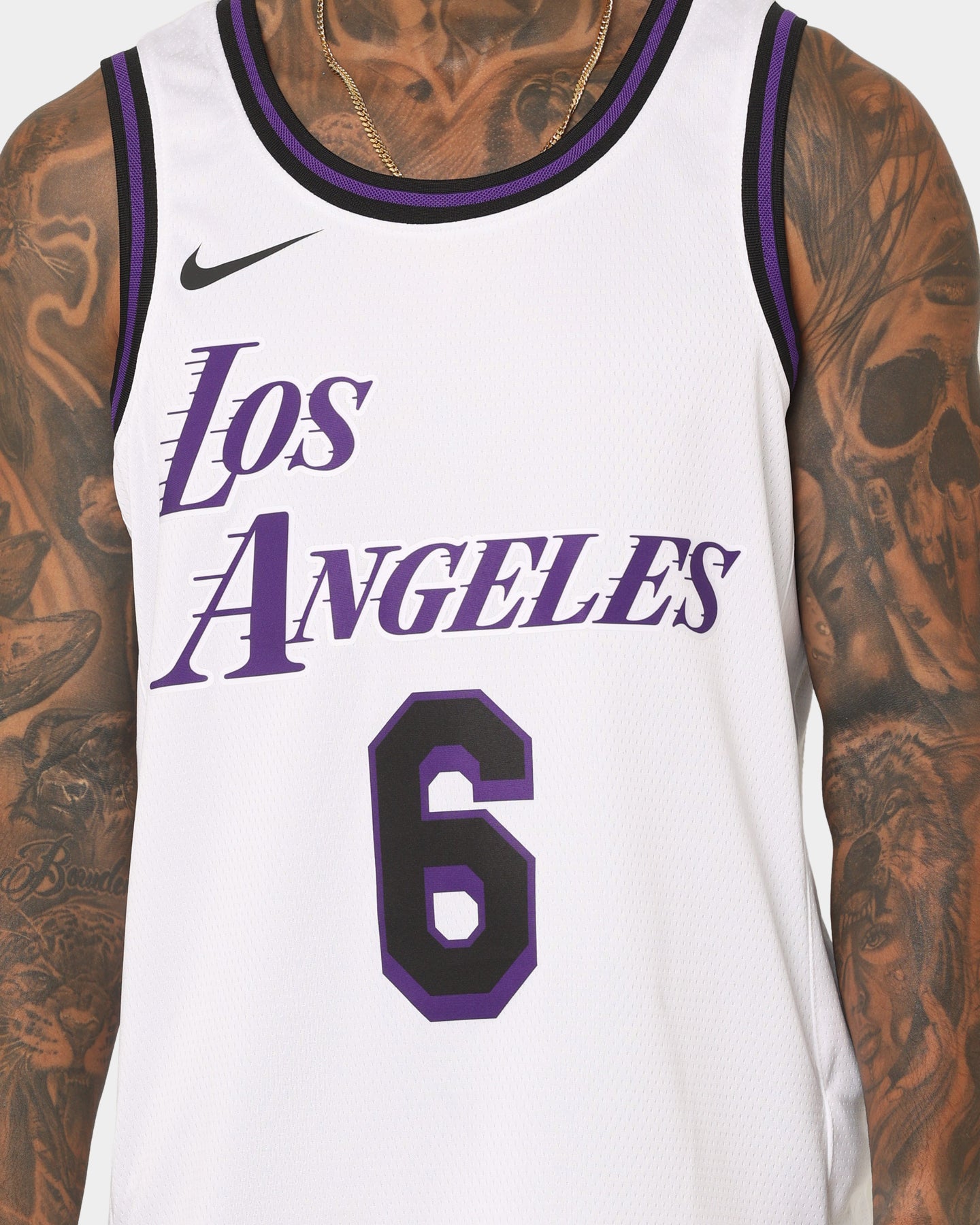 Nike LeBron James Los Angeles Lakers #6 City Edition Nike Dri-FIT NBA Swingman Jersey White、mySite、zt4zffjzw