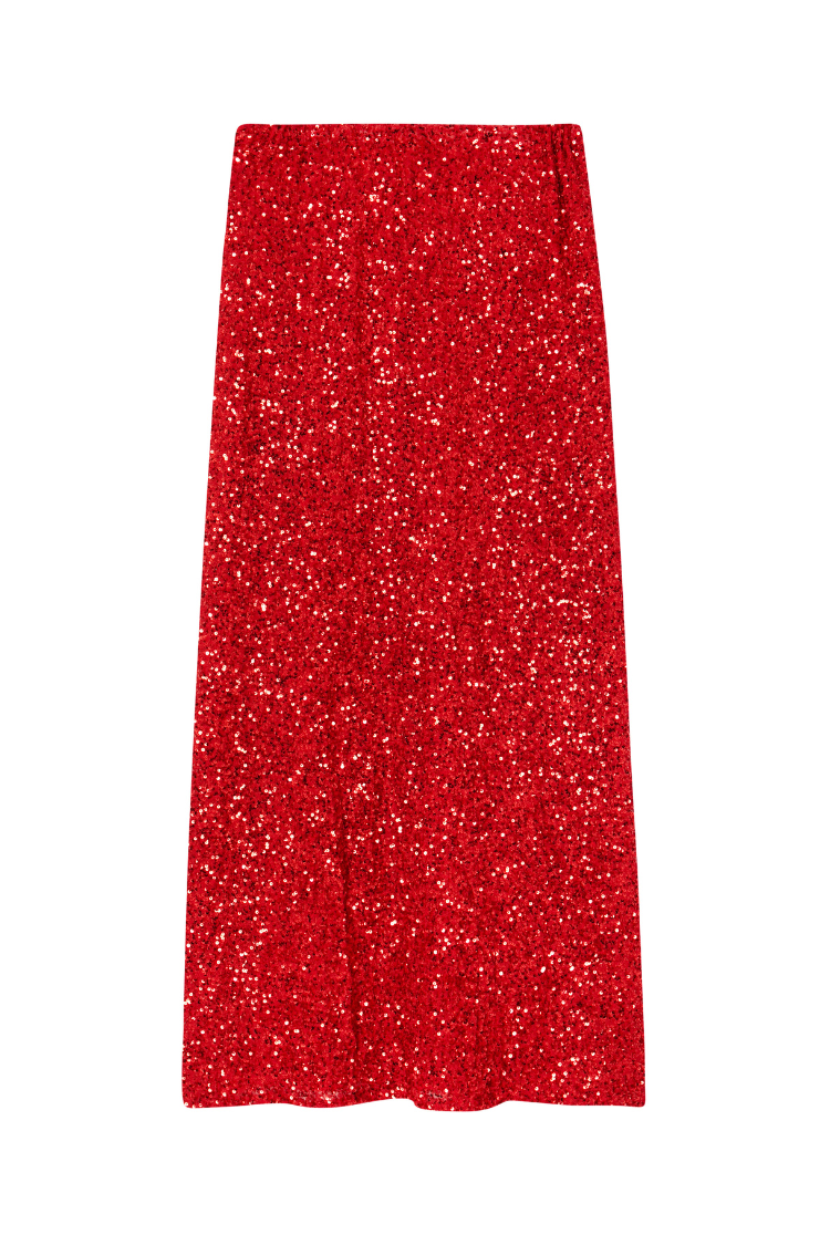 Red Sequin Dorris Skirt、mySite、solidvoid