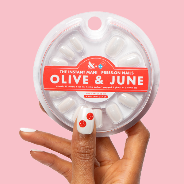 White Chrome - Press-On | Extra Short | Squoval、mySite、solidvoid