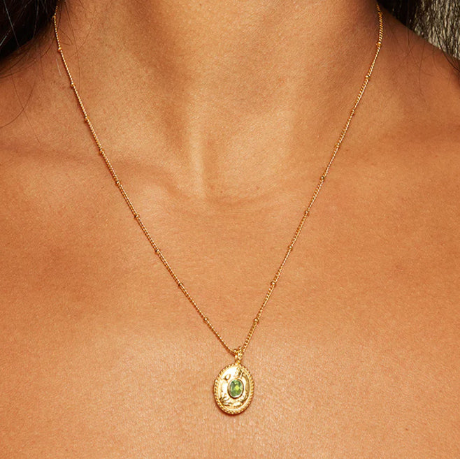 Gold Lotus Flower Gemstone Locket Necklace、mySite、topwebapps