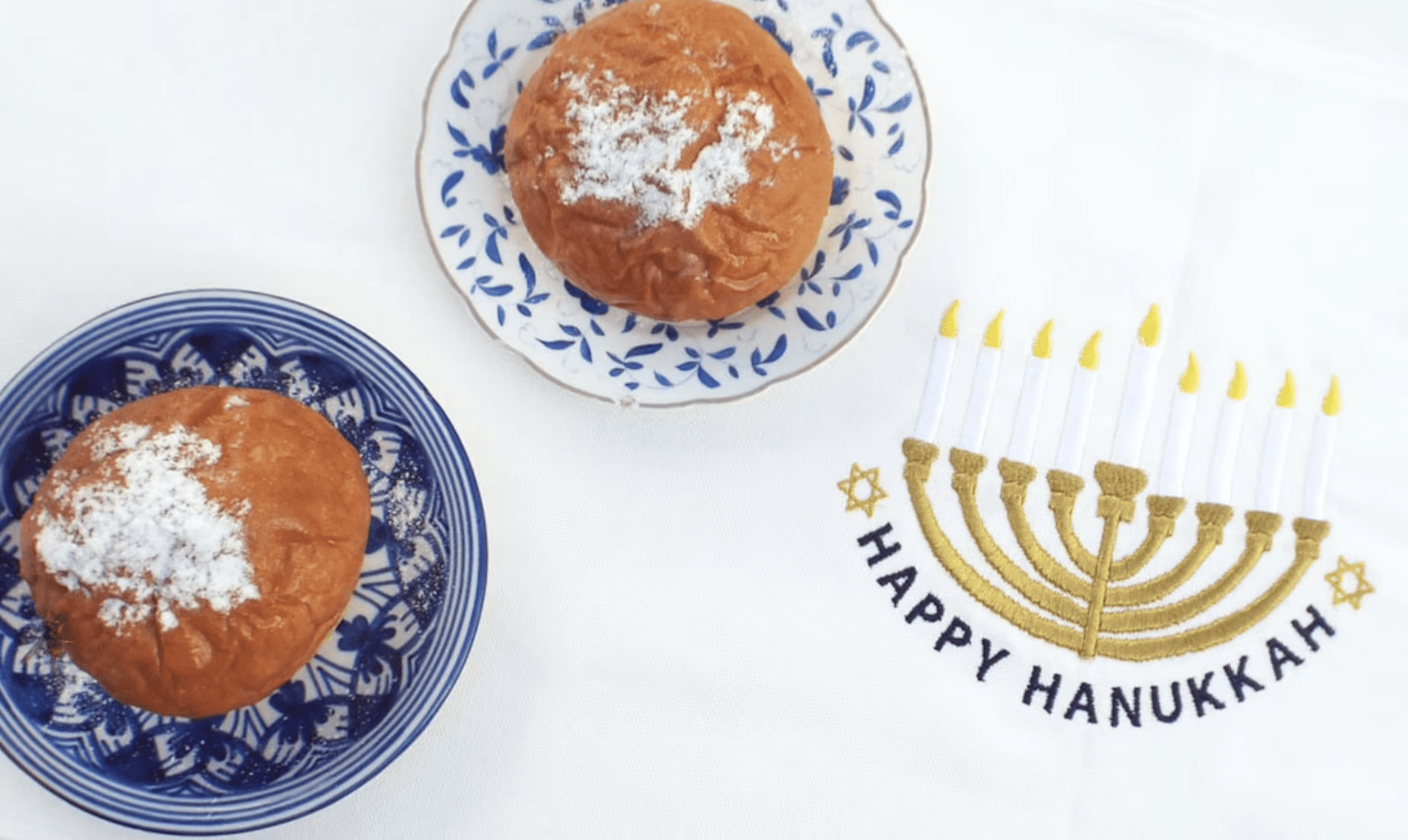 Embroidered Gold Menorah Hanukkah Table Runner、mySite、topwebapps