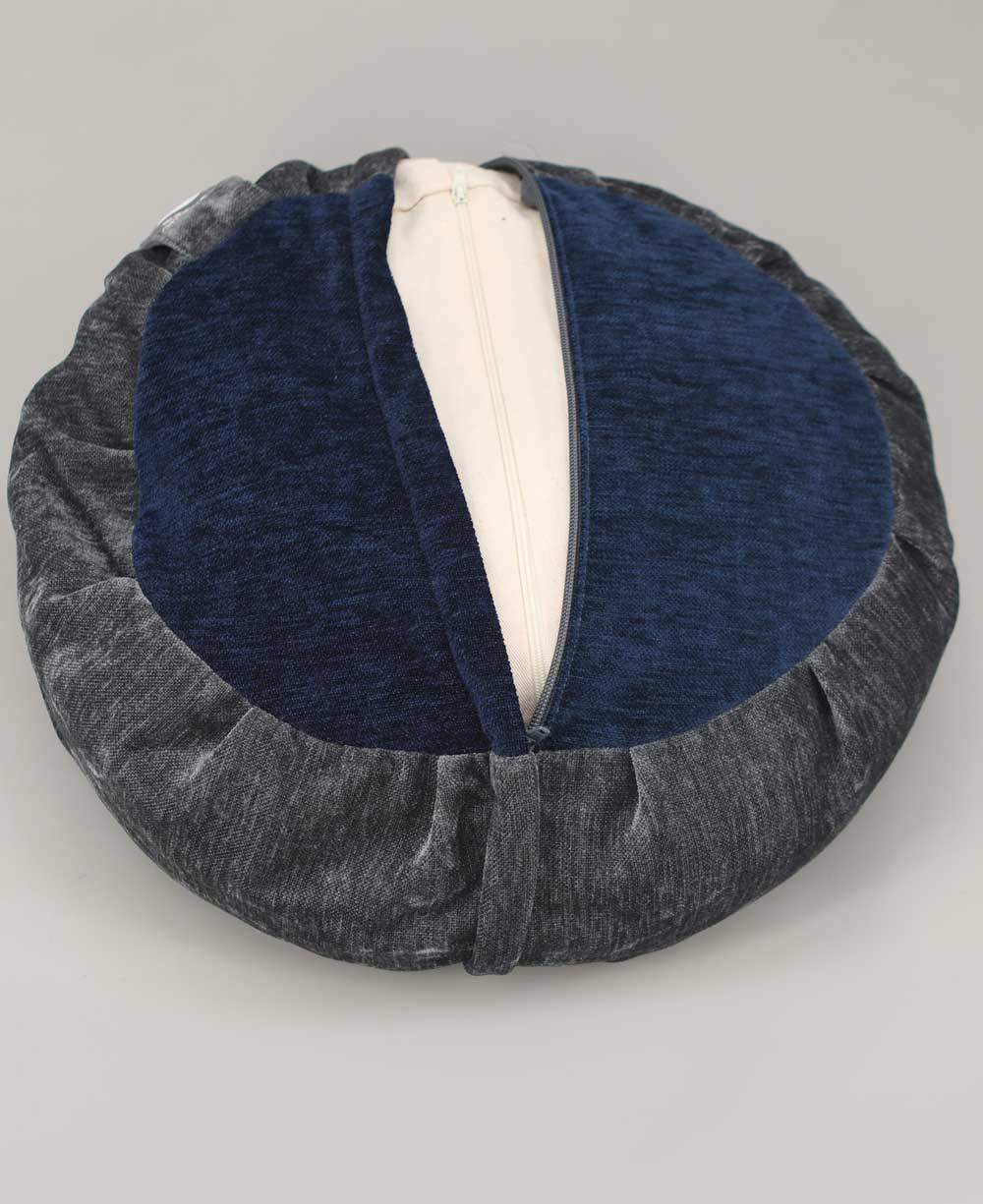 Be Here Now Grey Blue Meditation Zafu Cushion、mySite、topwebapps