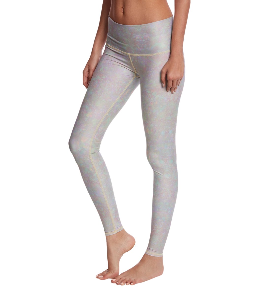 Teeki White Snake Opal Cream Thread Hot Yoga Pants、mySite、noshort