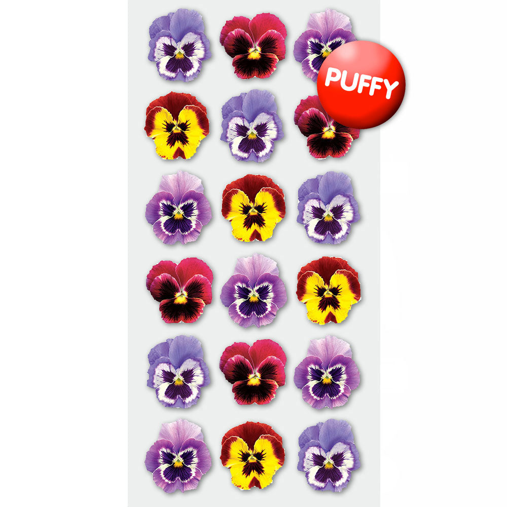  Pansies Puffy Stickers、mySite、ghnorth
