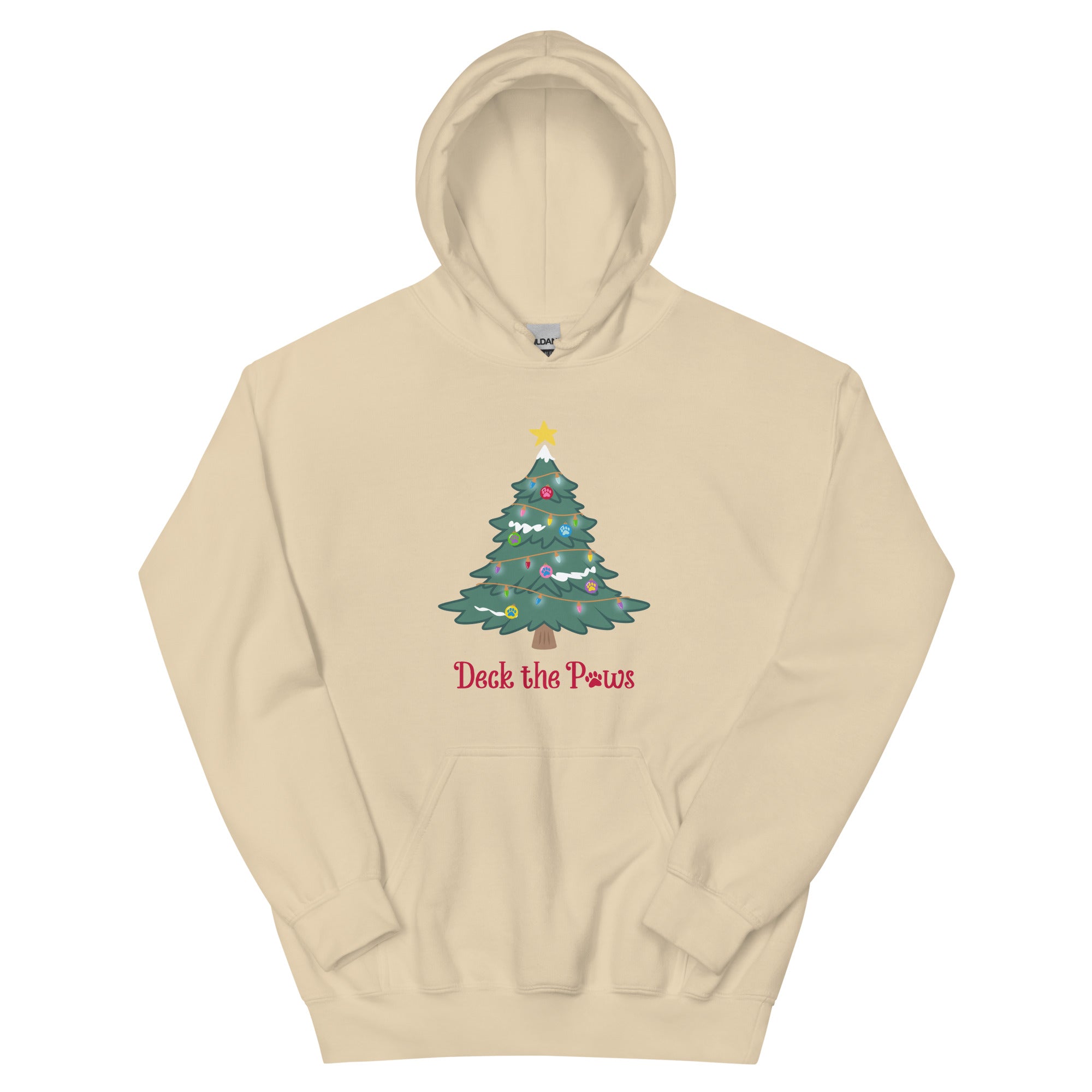 Deck The Paws Christmas Tree Hoodie、mySite、camillekostekn