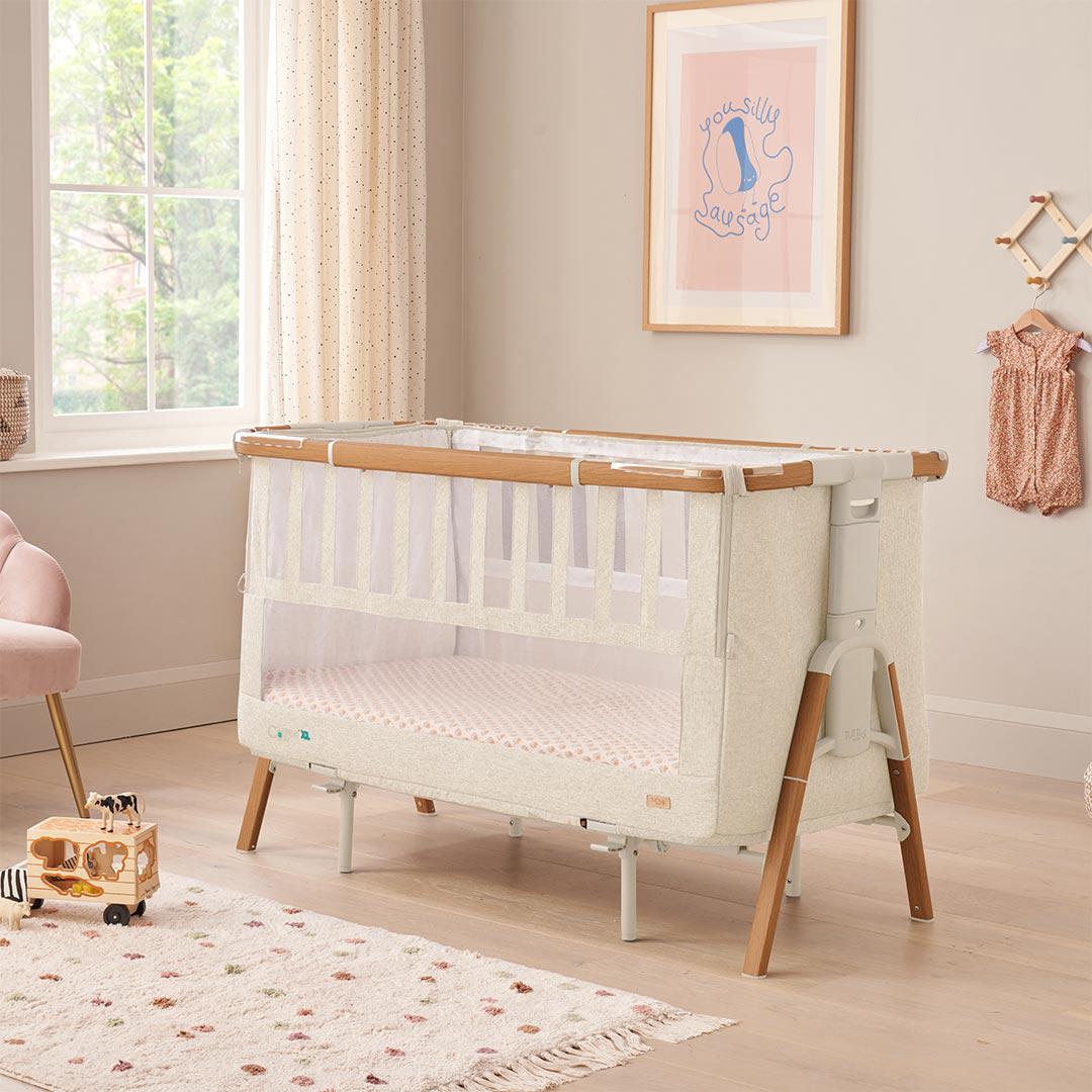  Tutti Bambini CoZee XL Bedside Crib & Cot - Scandinavian Walnut/Ecru、mySite、merchandisen