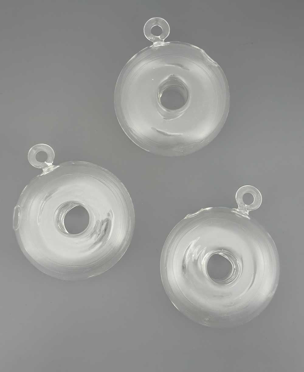 Set of 3 Hanging Glass Donut Vases、mySite、topwebapps