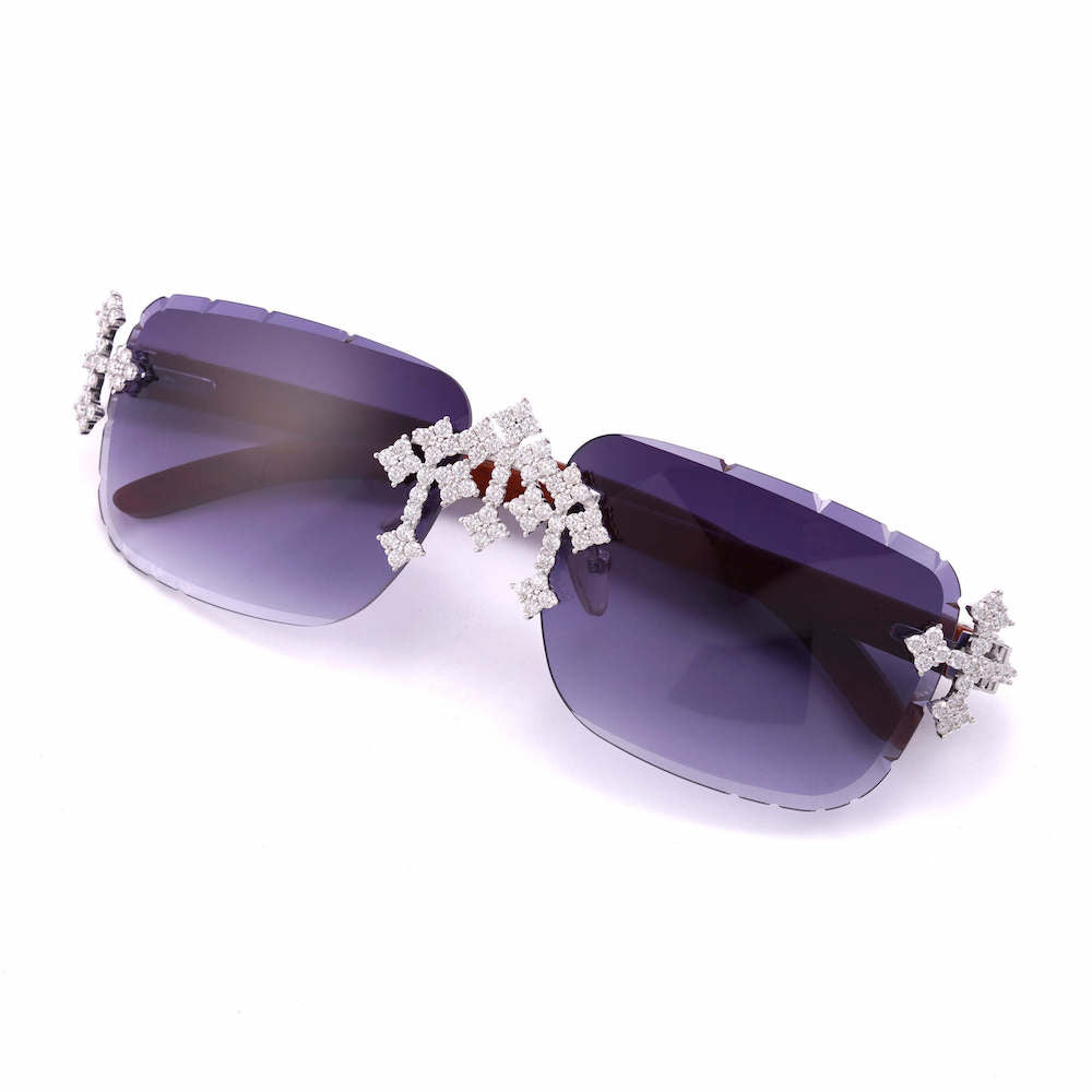 Moissanite Fleuree Cross Sunglasses 14K Gold、mySite、hinf8tx79