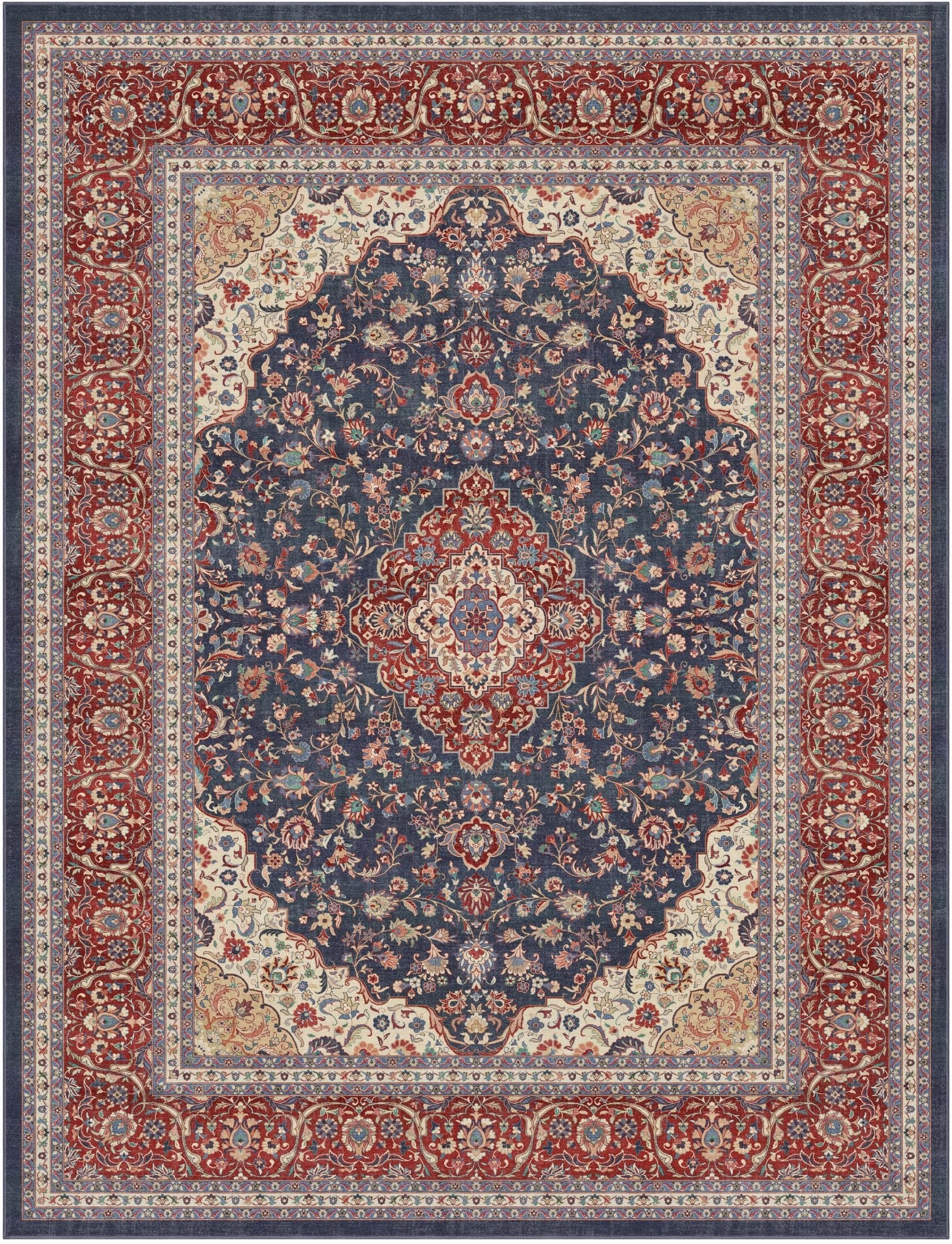 Athens Medallion Floral Rug – High-Density Modern Design、mySite、gigharbornorthrealestate