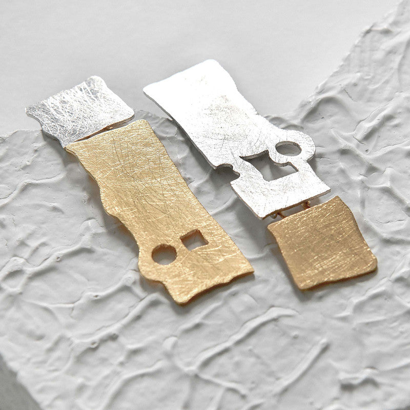 Brass Hommen Earrings | Gold & Silver、mySite、camillekostekn