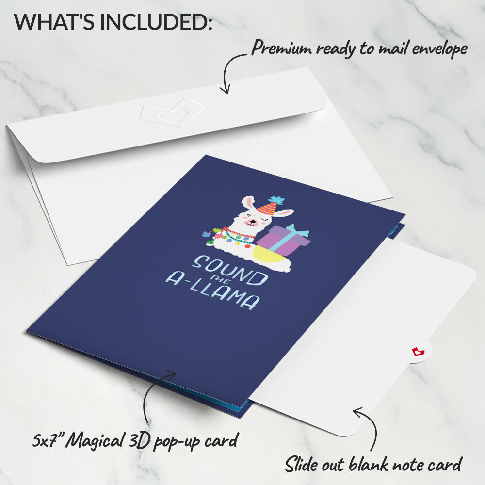 Happy Birthday Llama Pop-Up Card、mySite、solidvoid