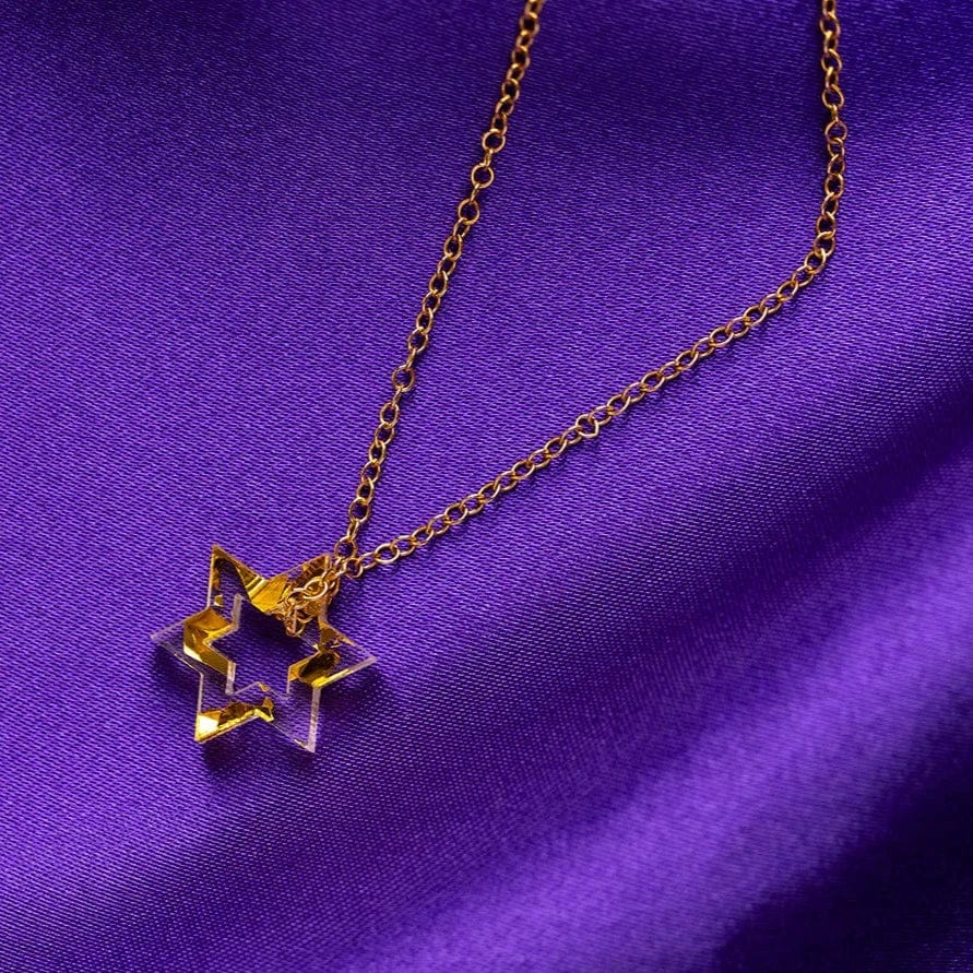 Micro Floating Magen David Necklace - Gold Fleck、mySite、topwebapps