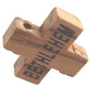  2.2 cm olive wood stamped rosary cross (2.2 or 0.87 square)、mySite、elrpsem3k
