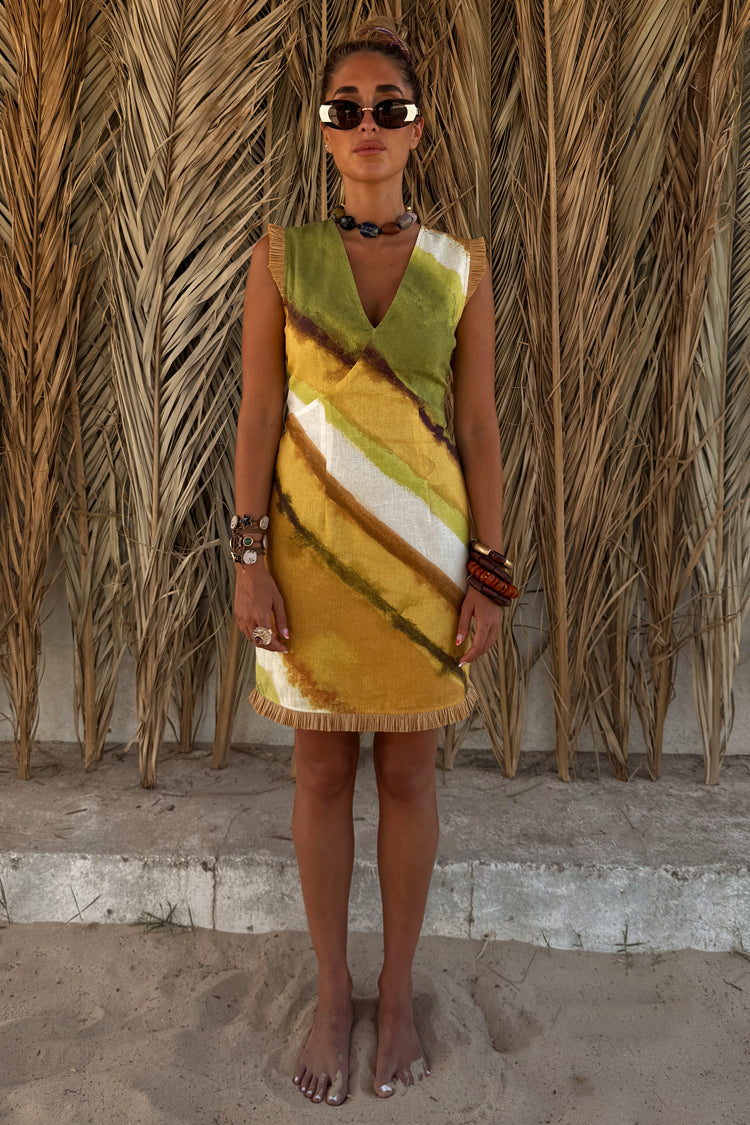 Green Ombre Deia Dress、mySite、solidvoid