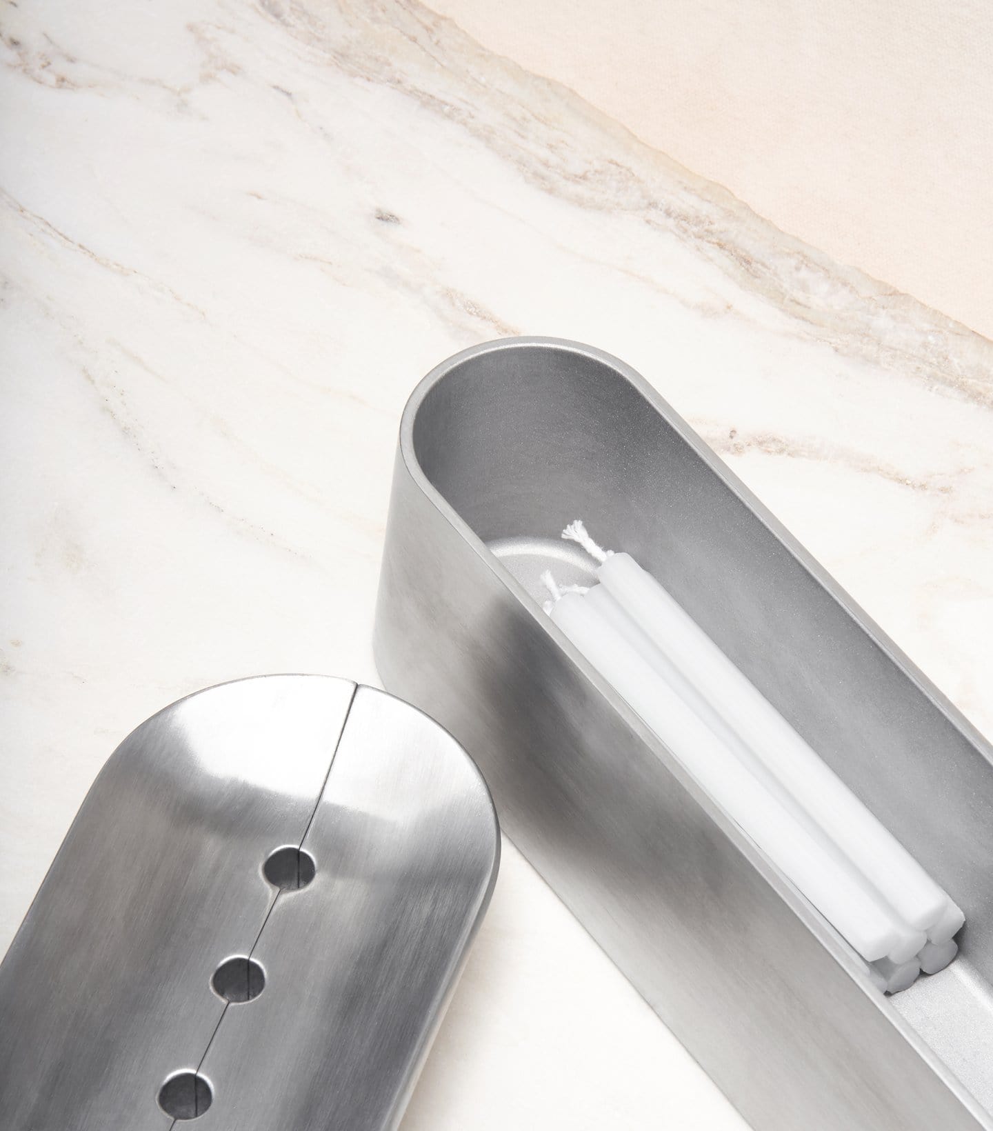 Block Menorah by Via Maris - Polished Aluminum、mySite、topwebapps