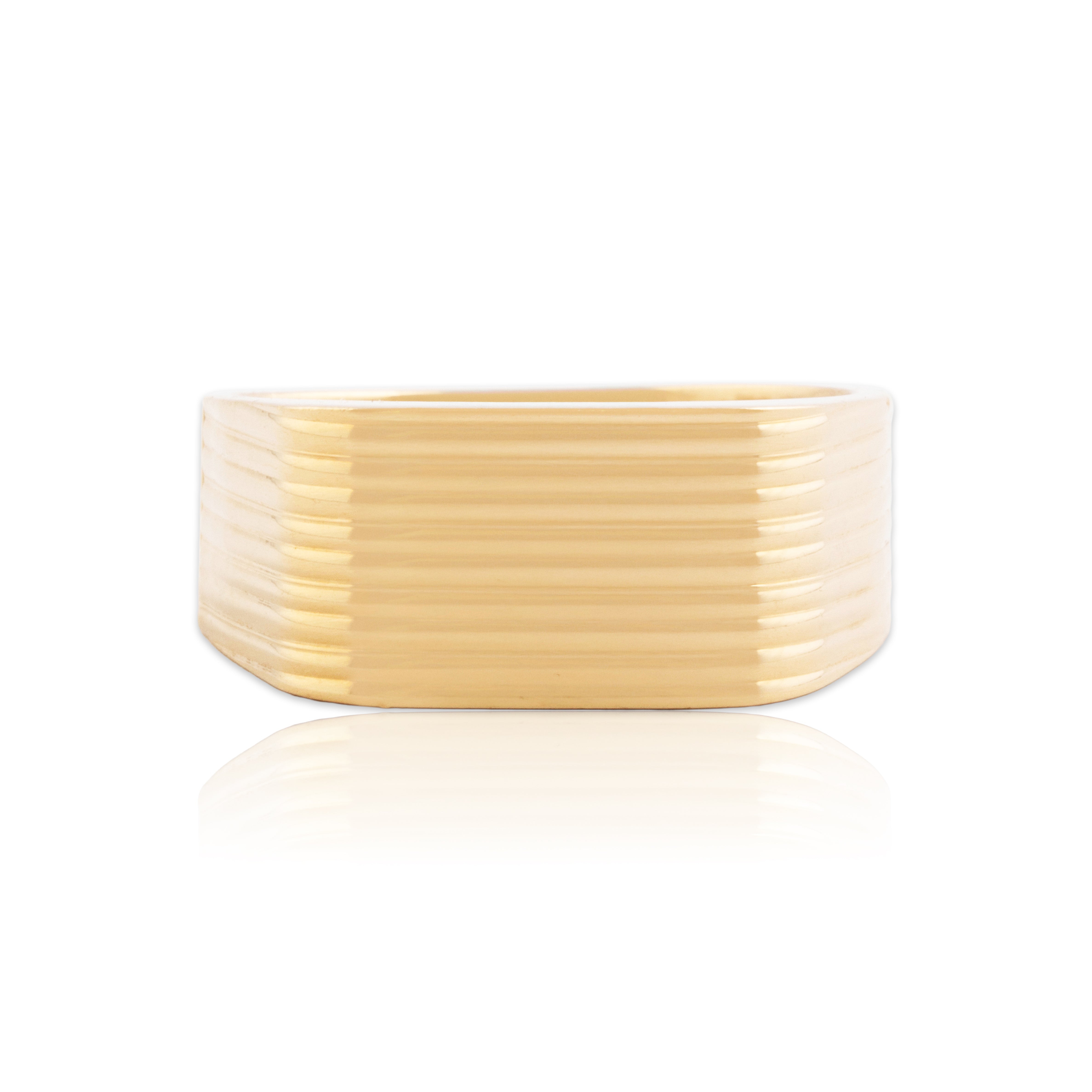 Vintage 14k Yellow Gold Architectural Band Ring 9.00、mySite、hinf8tx79