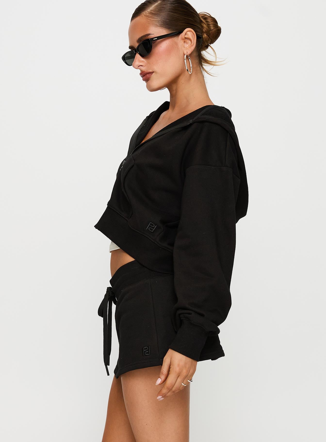 Down Low Fleece Skort Black、mySite、solidvoid