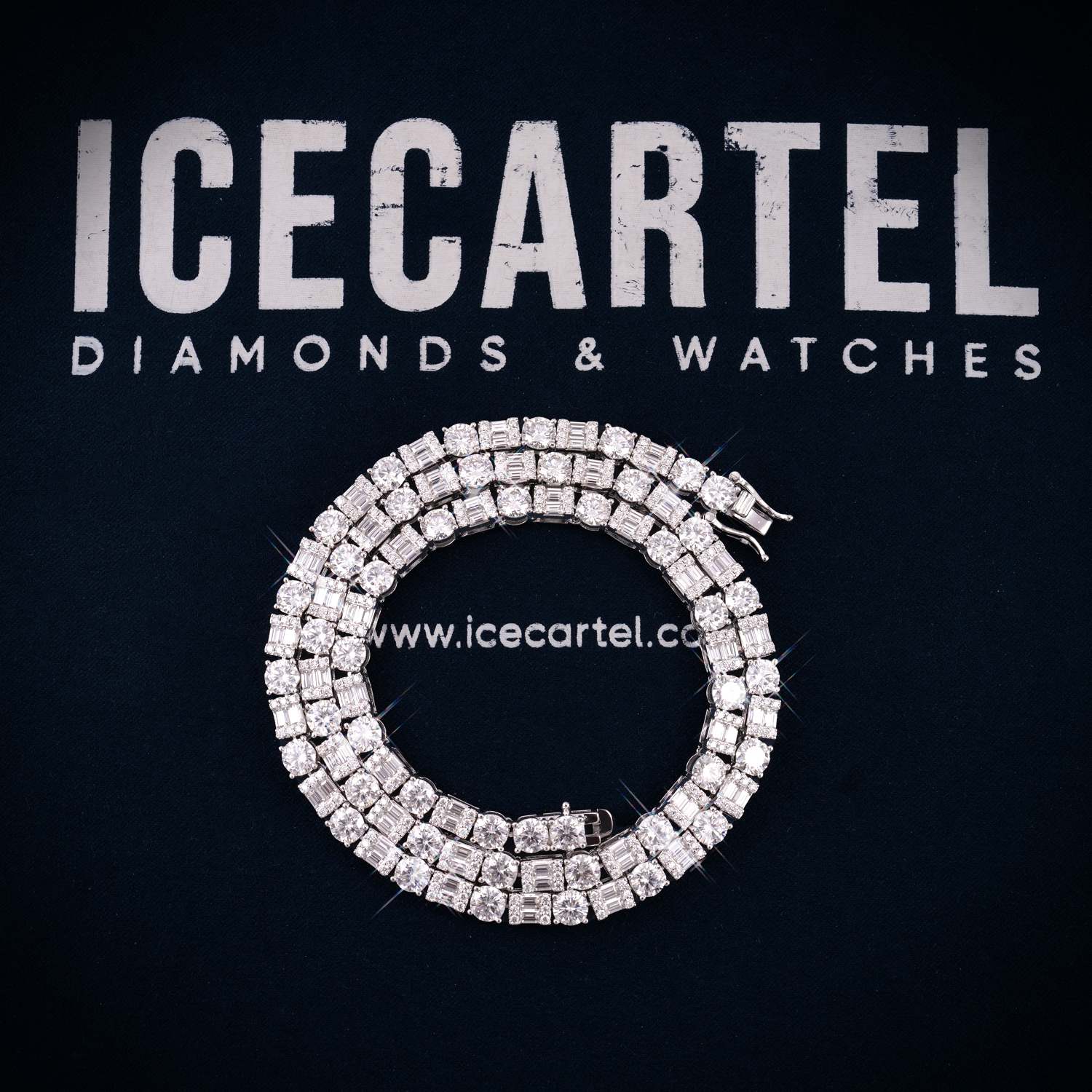 5MM Hybrid Cut Moissanite Tennis Chain 14K Gold、mySite、hinf8tx79