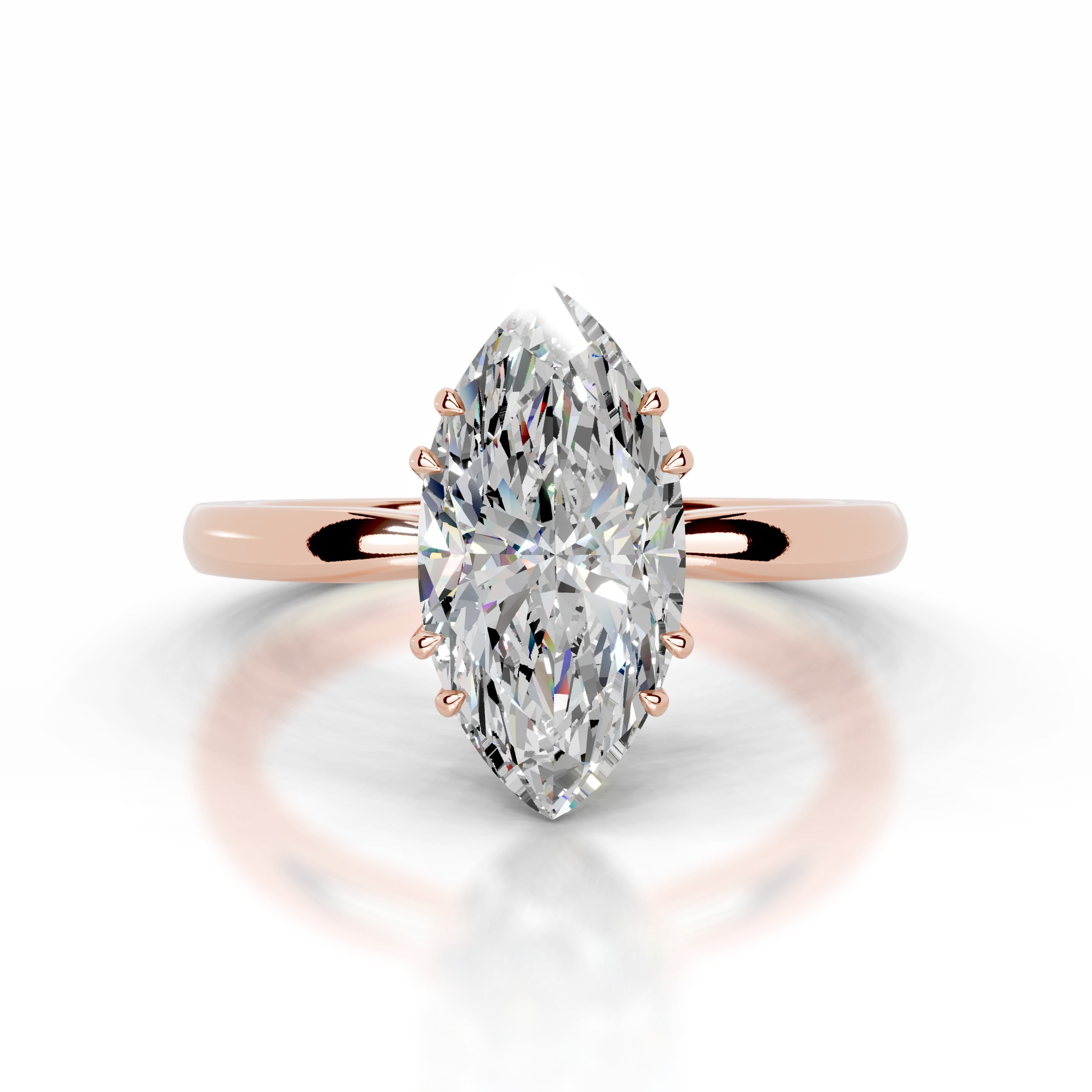 Badia Moissanite & Diamond Ring - 14K Rose Gold、mySite、hinf8tx79
