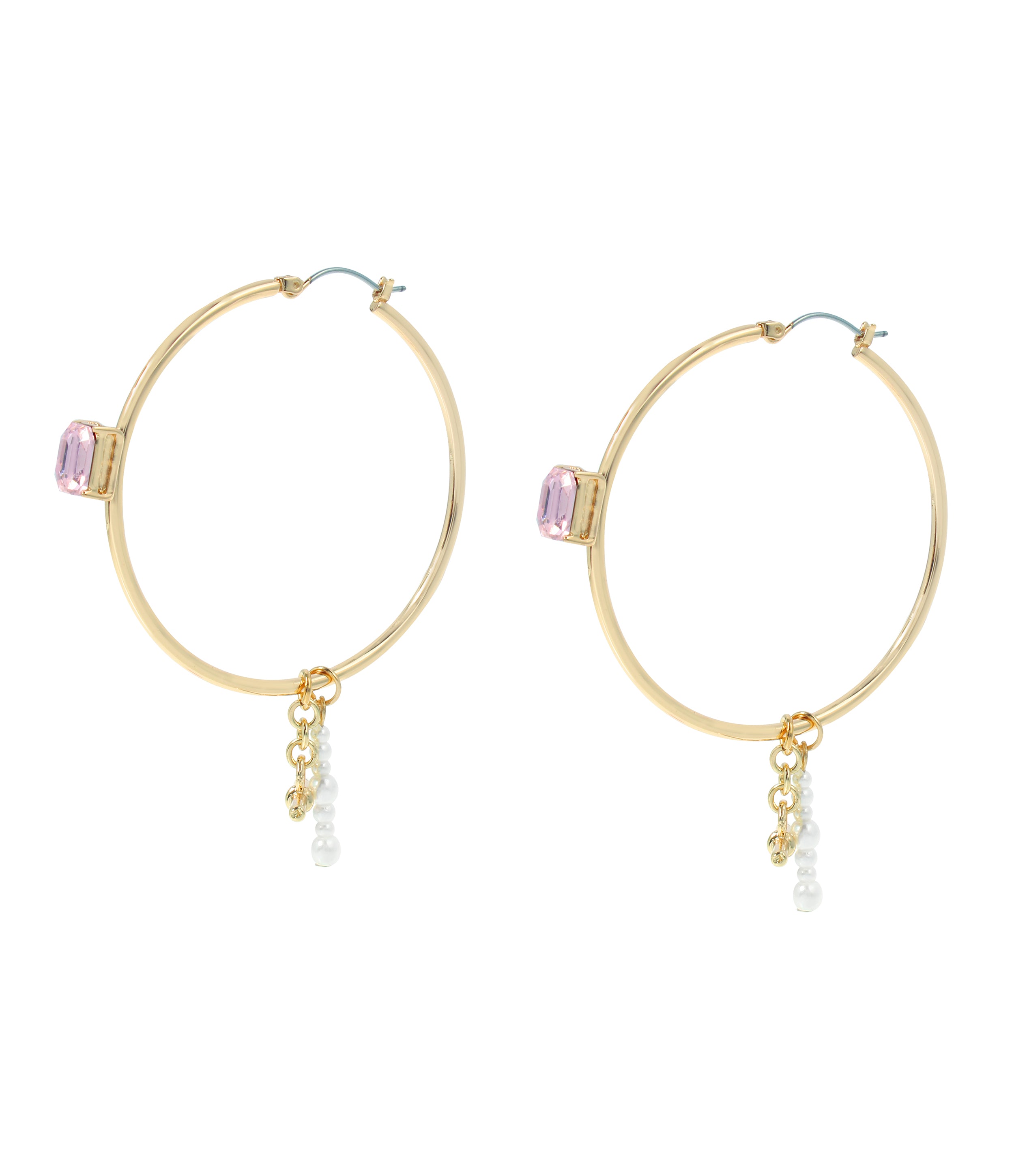 CRYSTAL HOOP EARRINGS IVORY PEARL、mySite、dreamappss