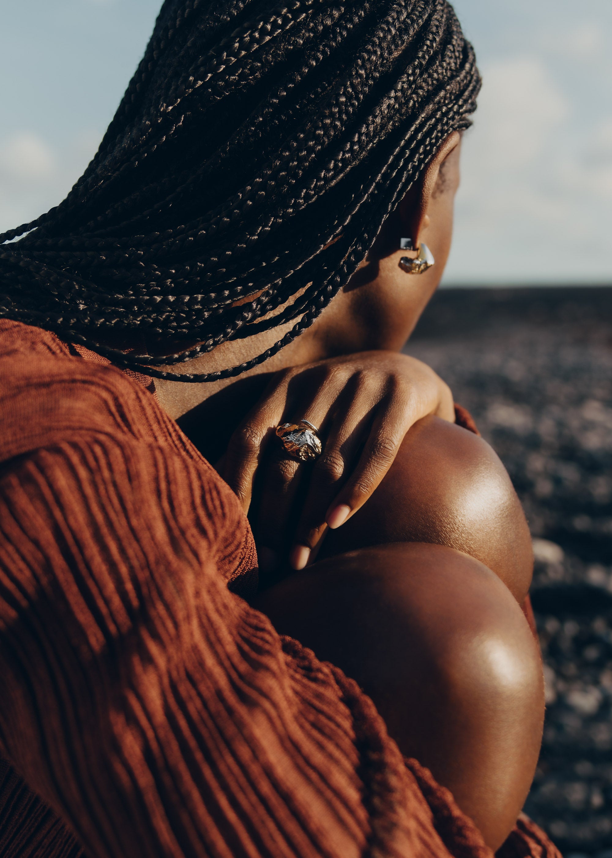 Puces d��oreilles Eroz - Duo palladium et dorure 24 carats、mySite、camillekostekn