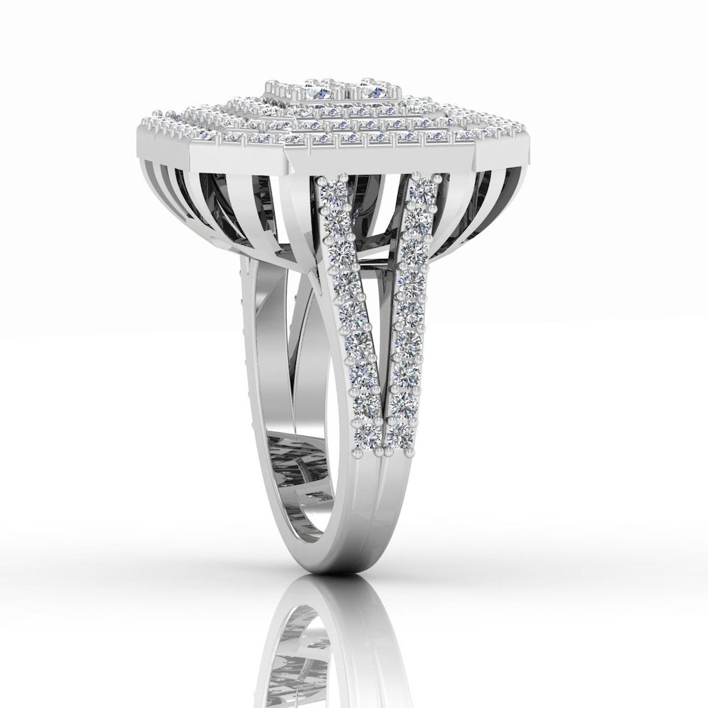 Octagon 4-Row Moissanite Engagement Ring、mySite、hinf8tx79