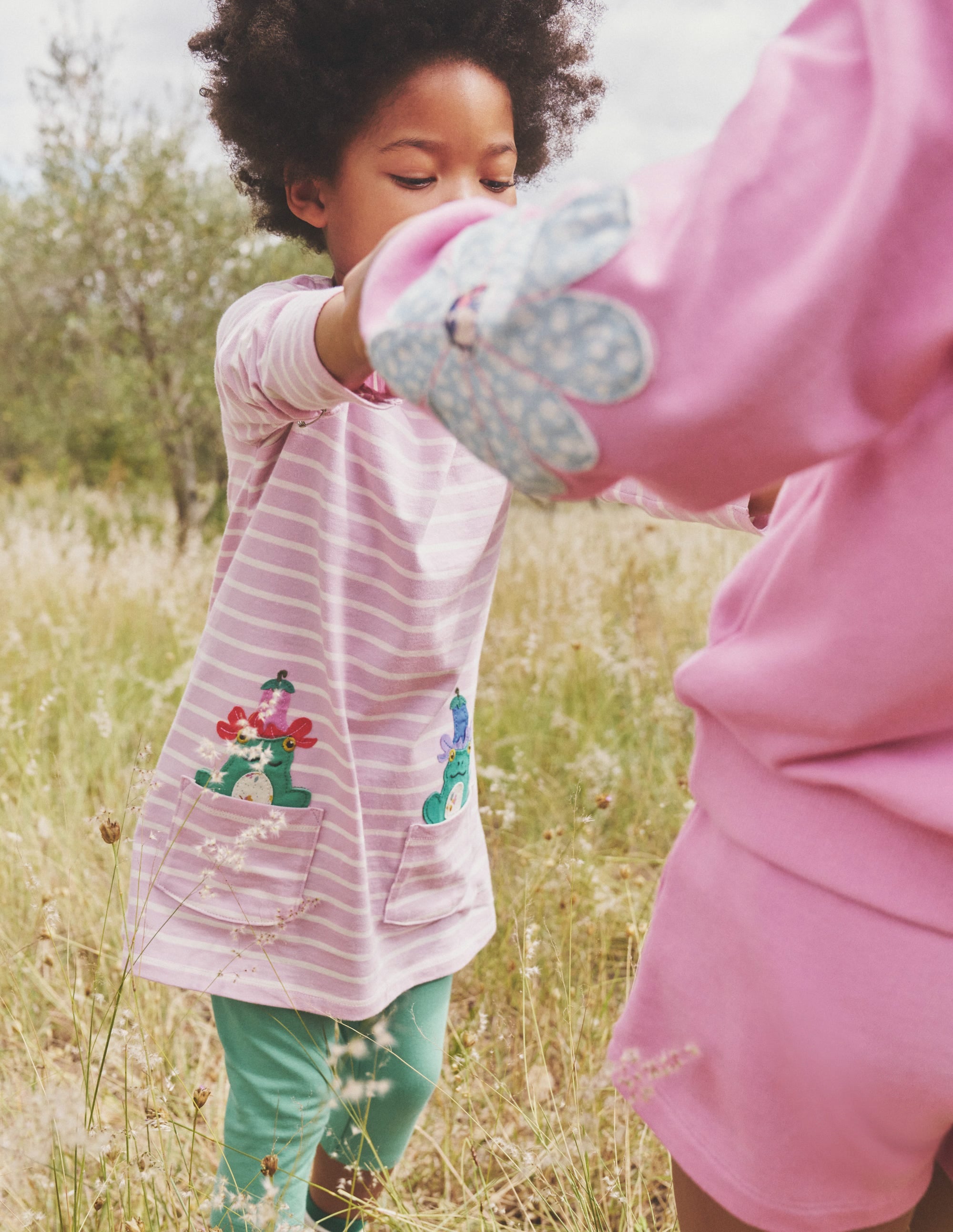  Appliqué Jersey Tunic-Sugared Almond Pink/Ivory、mySite、ashleygrahame
