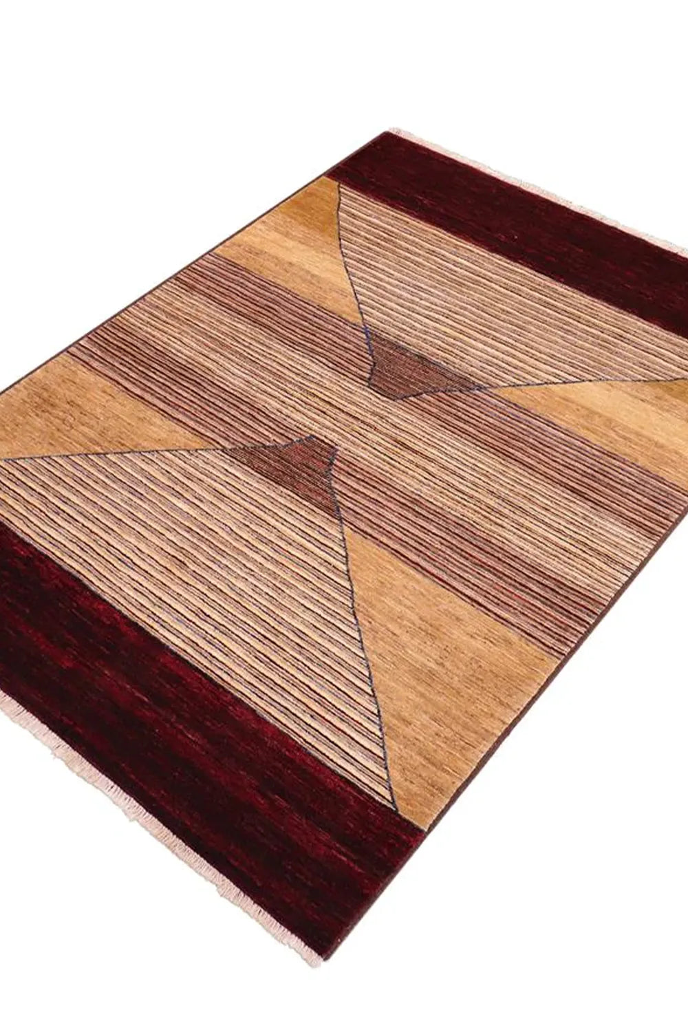 Burgundy and Gold Horizon Hand Knotted Wool Rug、mySite、gigharbornorthrealestate