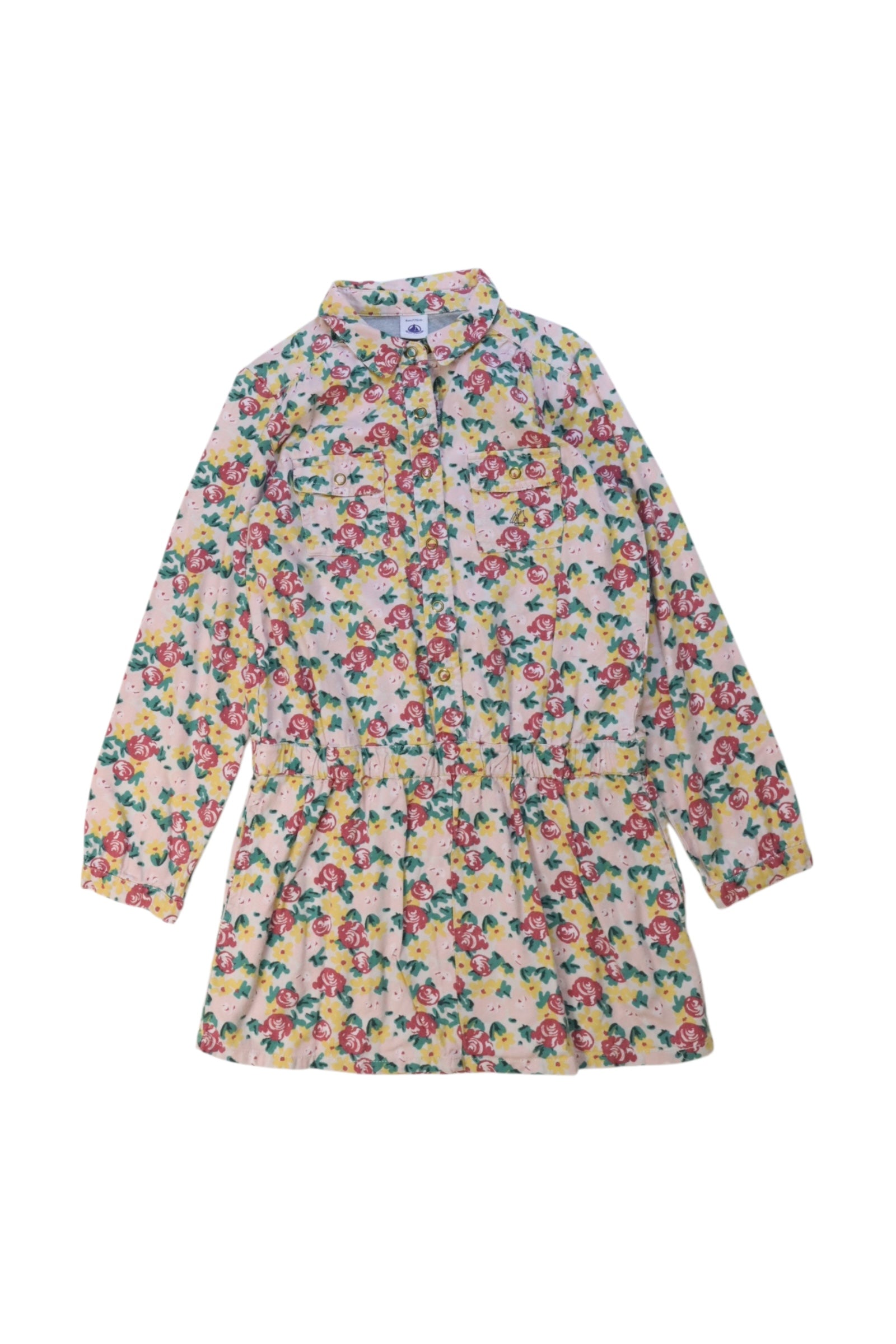 Petit Bateau Floral Long Sleeve Dress 8Y、mySite、g9winljtr
