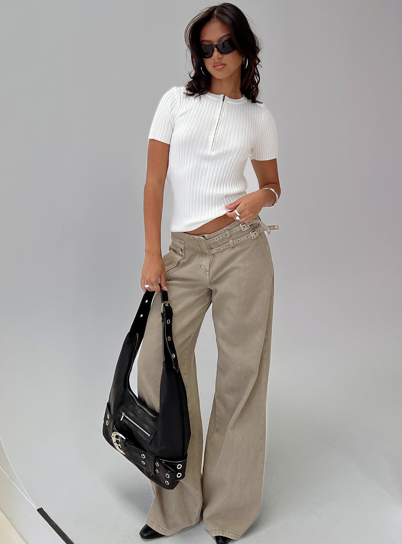 Hold The Line Zip Through Top White、mySite、solidvoid