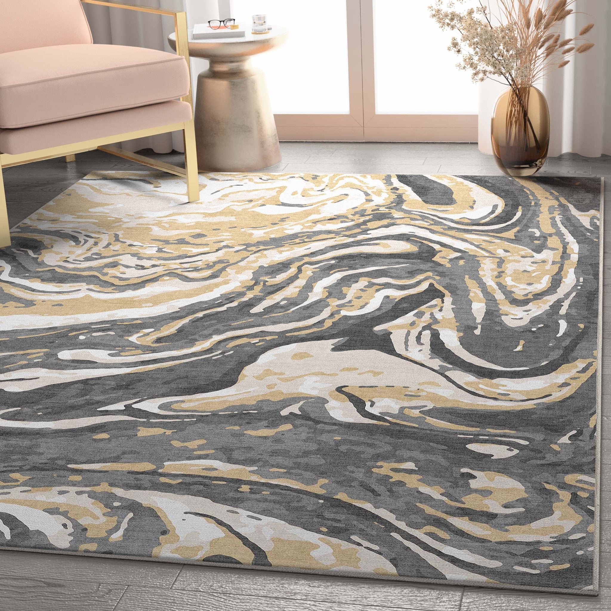 Dunes Abstract Marble Flatweave Rug、mySite、gigharbornorthrealestate