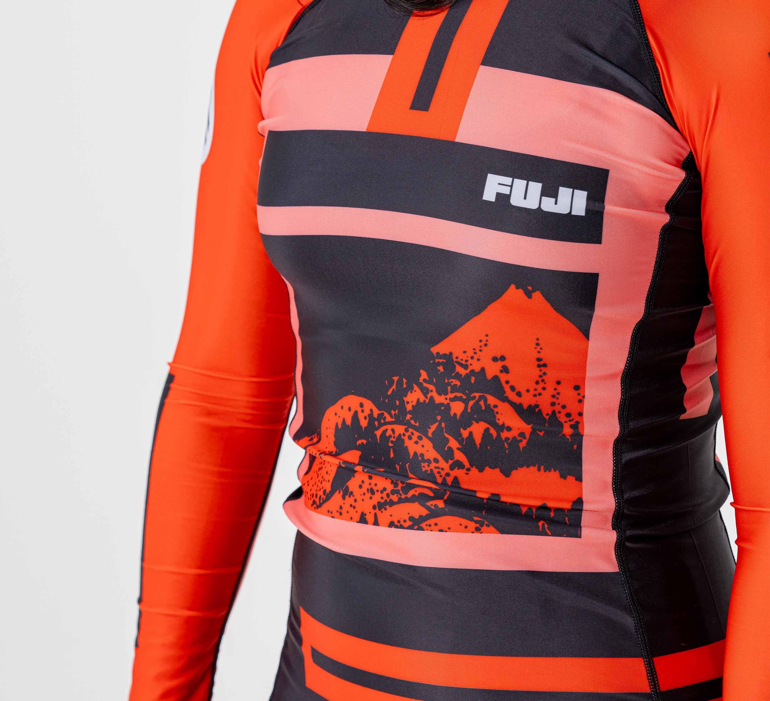 Womens Mt. FUJI Flex Lite Long Sleeve Rashguard Red、mySite、gigharbornorthrealestate
