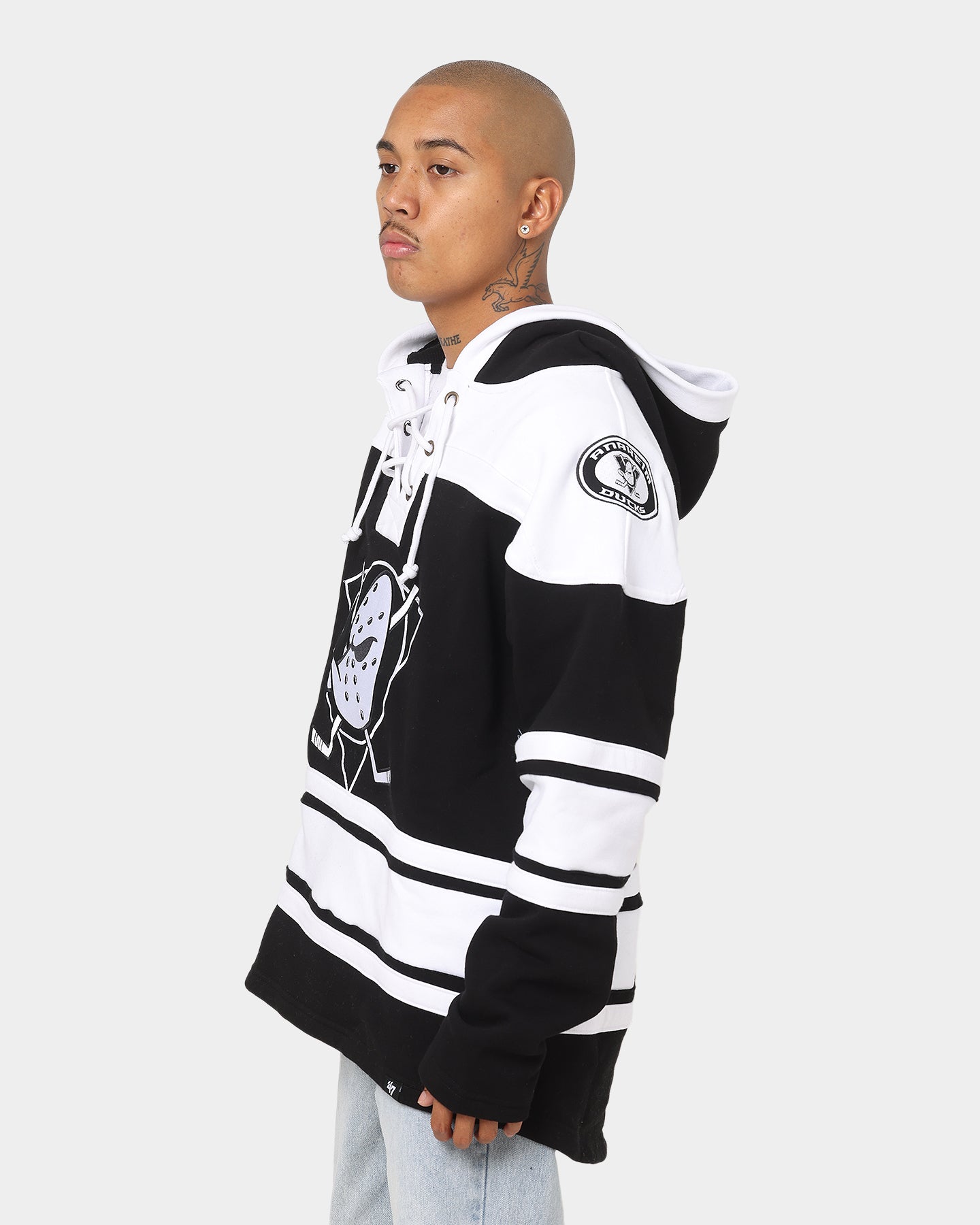 47 Brand Anaheim Ducks NHL Superior '47 Lacer Hoodie Jet Black、mySite、zt4zffjzw