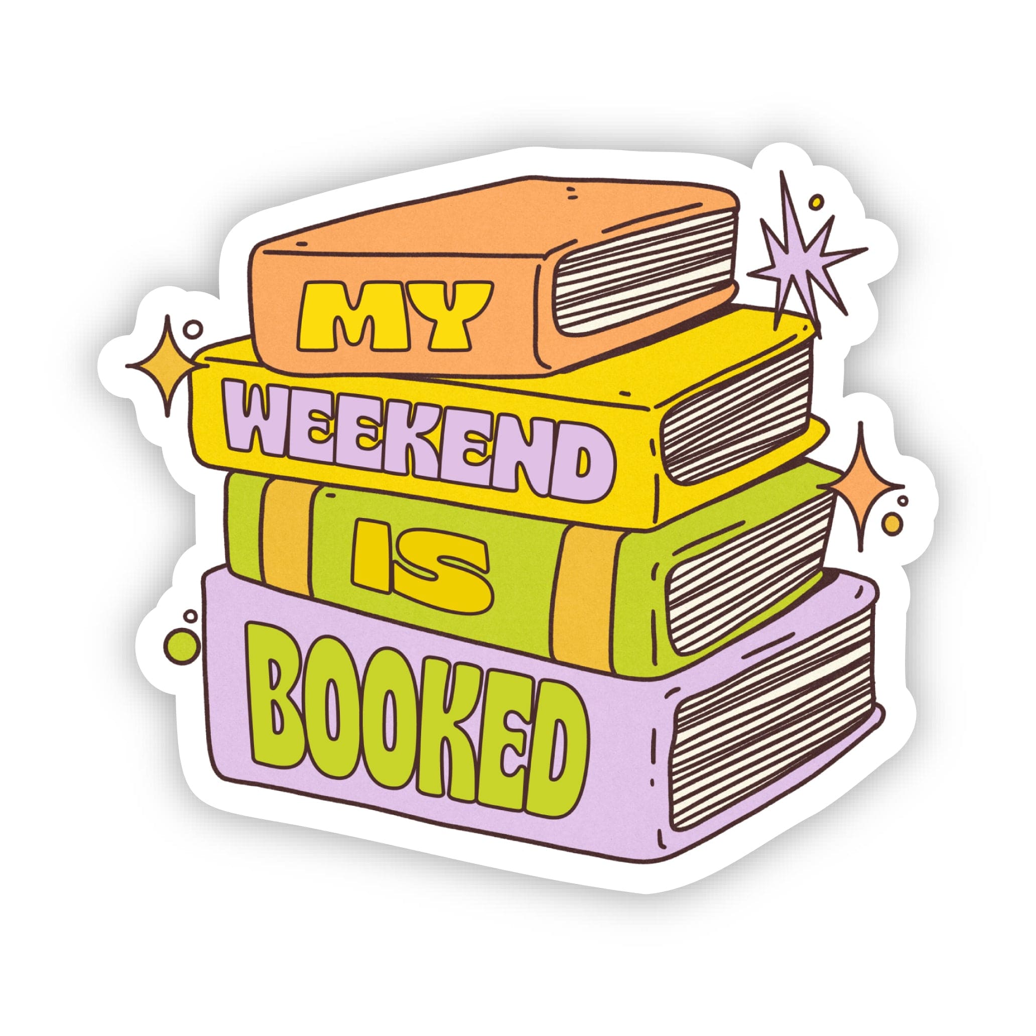  My weekend is booked Book Sticker、mySite、ghnorth